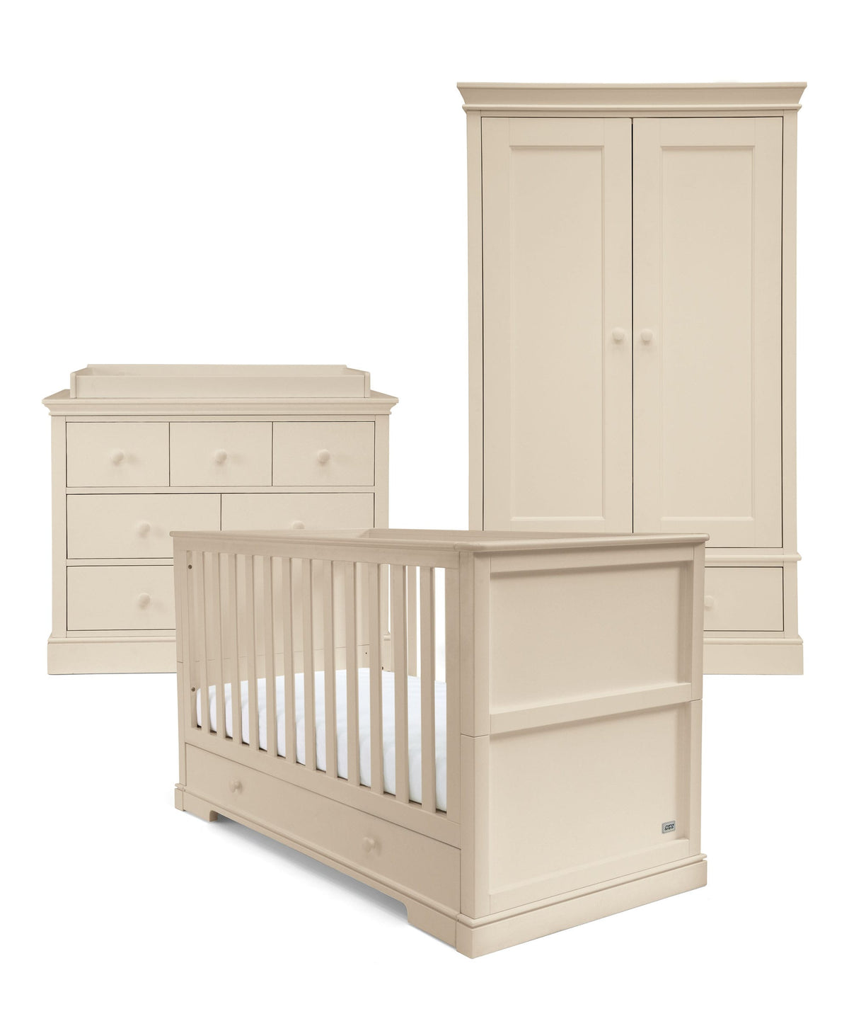 Mamas & Papas cot bed room sets Mamas & Papas Oxford 3 Piece Cot Bed Roomset Cashmere