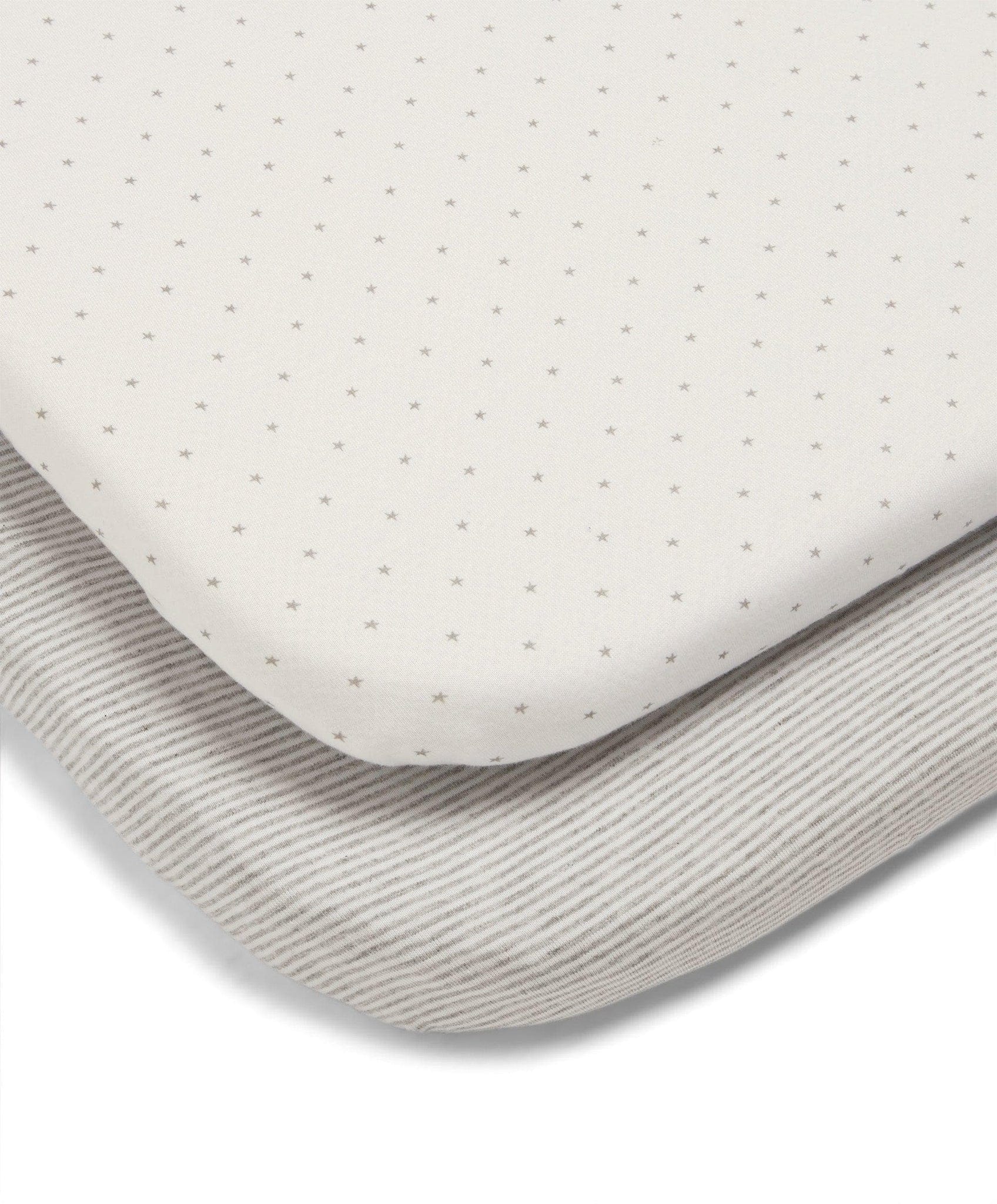 Mamas & Papas cot bed sheets Mamas & Papas 2 Universal Crib Fitted Sheets - Grey Star 7781S4201
