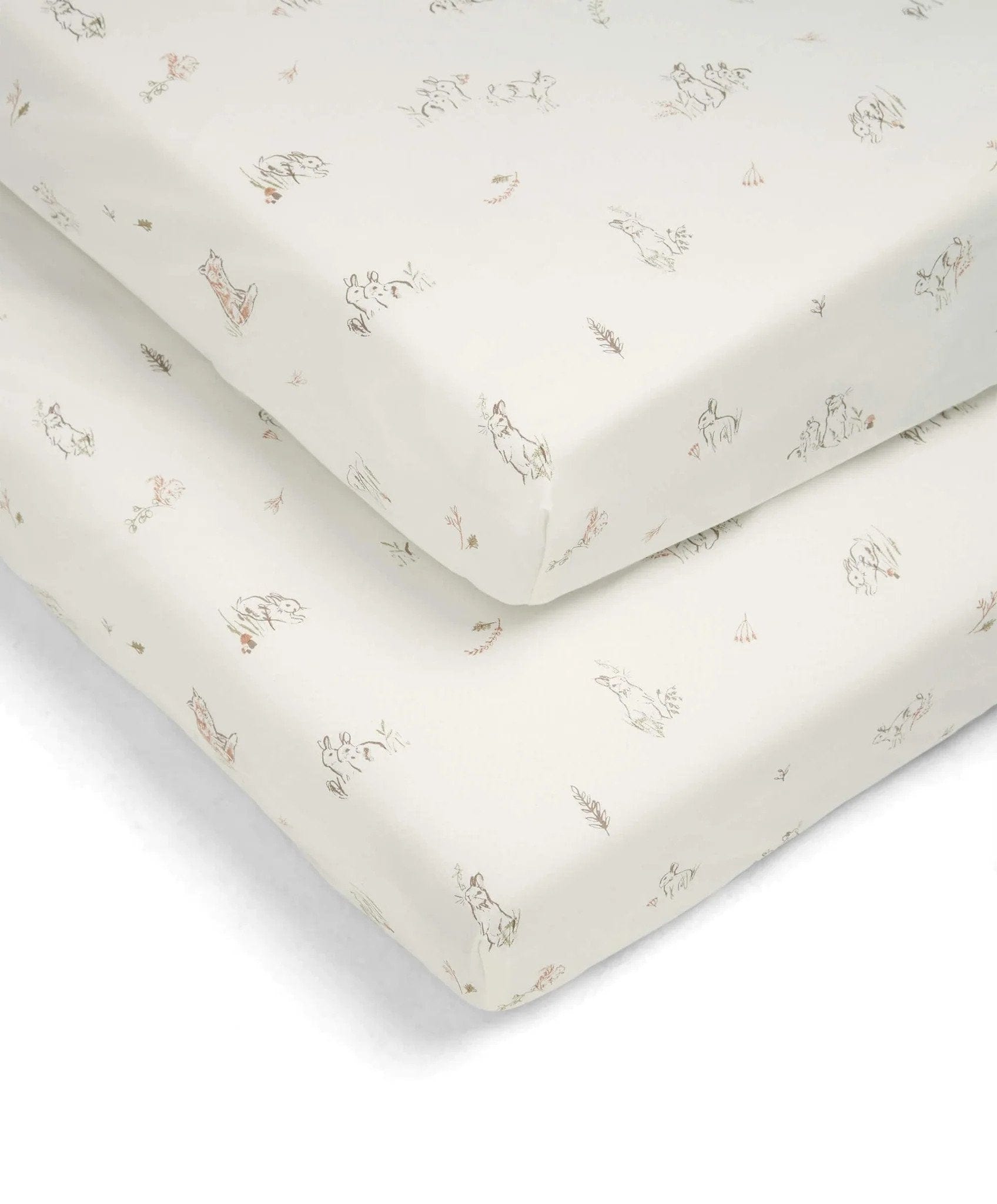 Mamas & Papas cot bed sheets Mamas & Papas Cotbed Fitted Sheets - Bunny/Fox 779703401