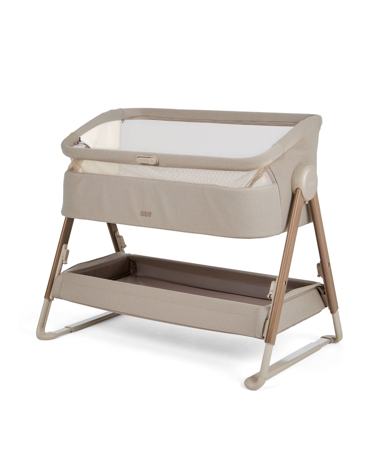 Mamas & Papas cribs Mamas & Papas Lua 2 Bedside Crib - Mocha BCLU71000