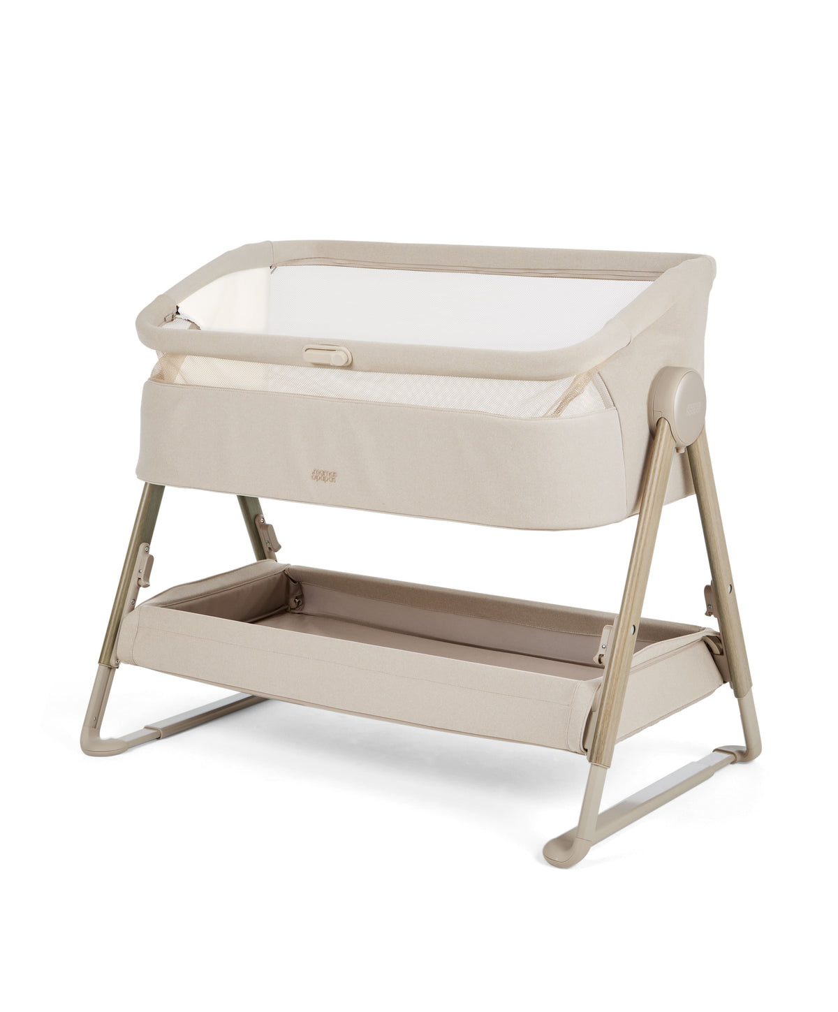 Mamas & Papas cribs Mamas & Papas Lua 2 Bedside Crib - Sand BCLUC8T00