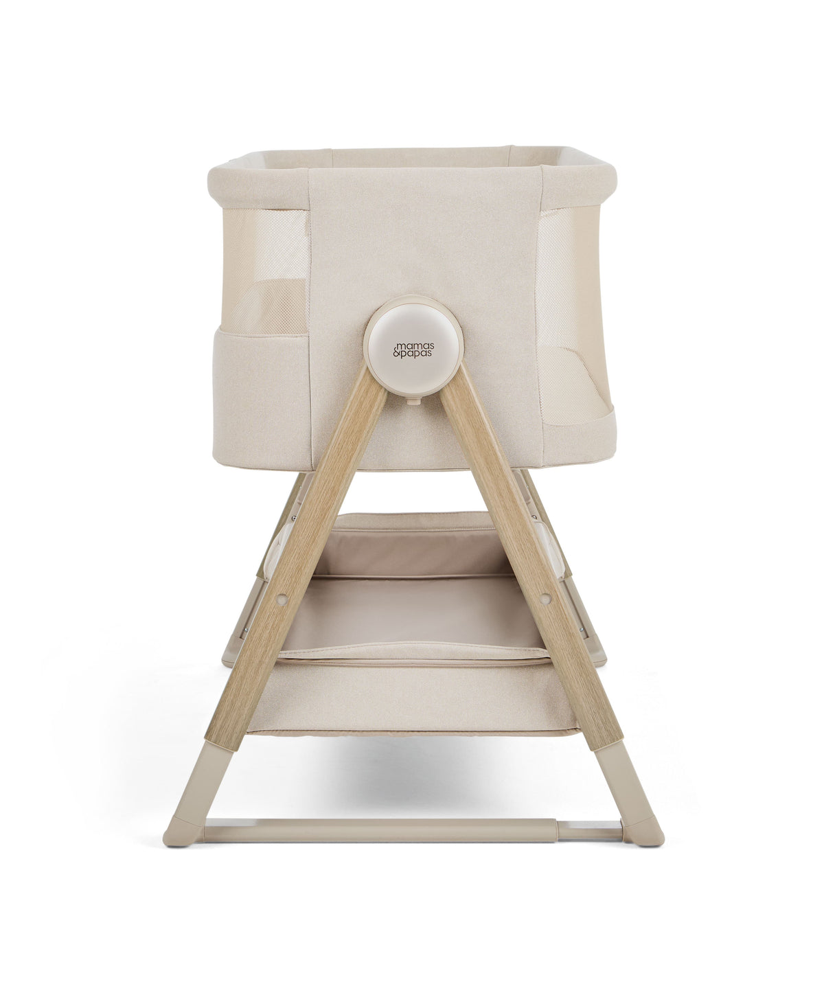 Mamas & Papas cribs Mamas & Papas Lua 2 Bedside Crib - Sand BCLUC8T00