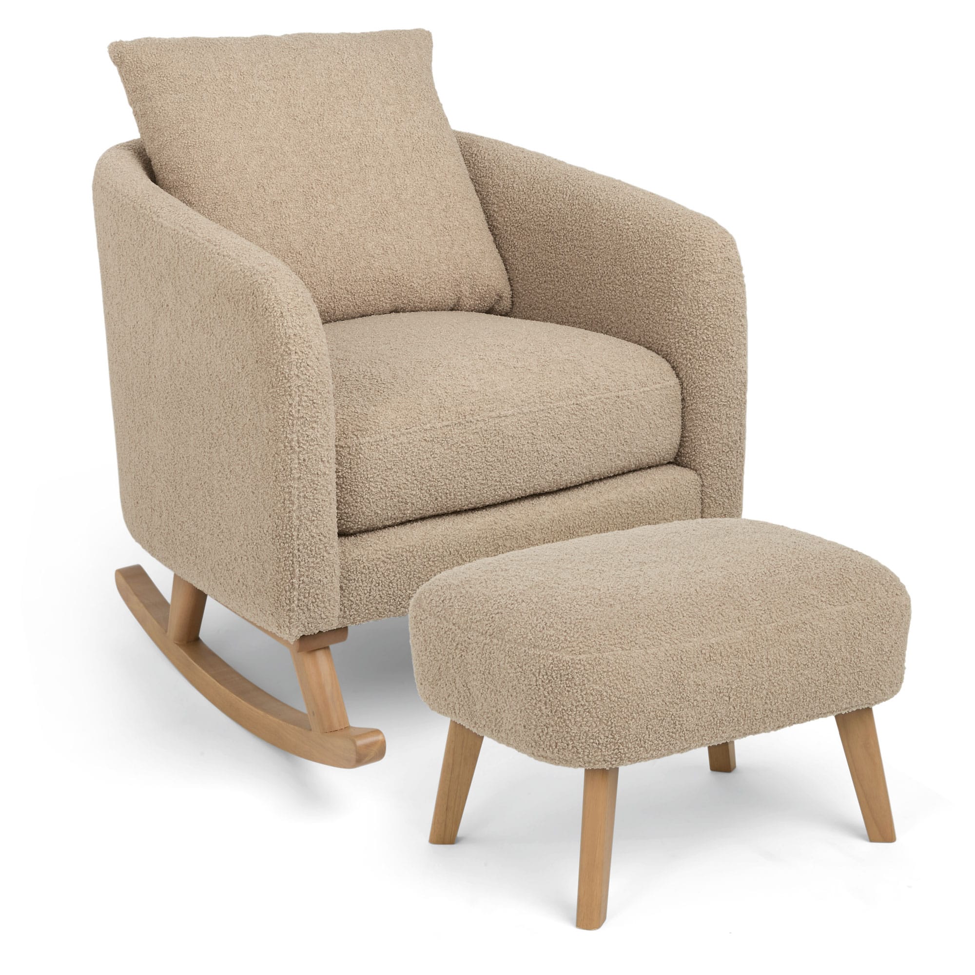 Mamas & Papas nursing chairs Mamas & Papas Alma Nursing Chair - Fawn Boucle Weave