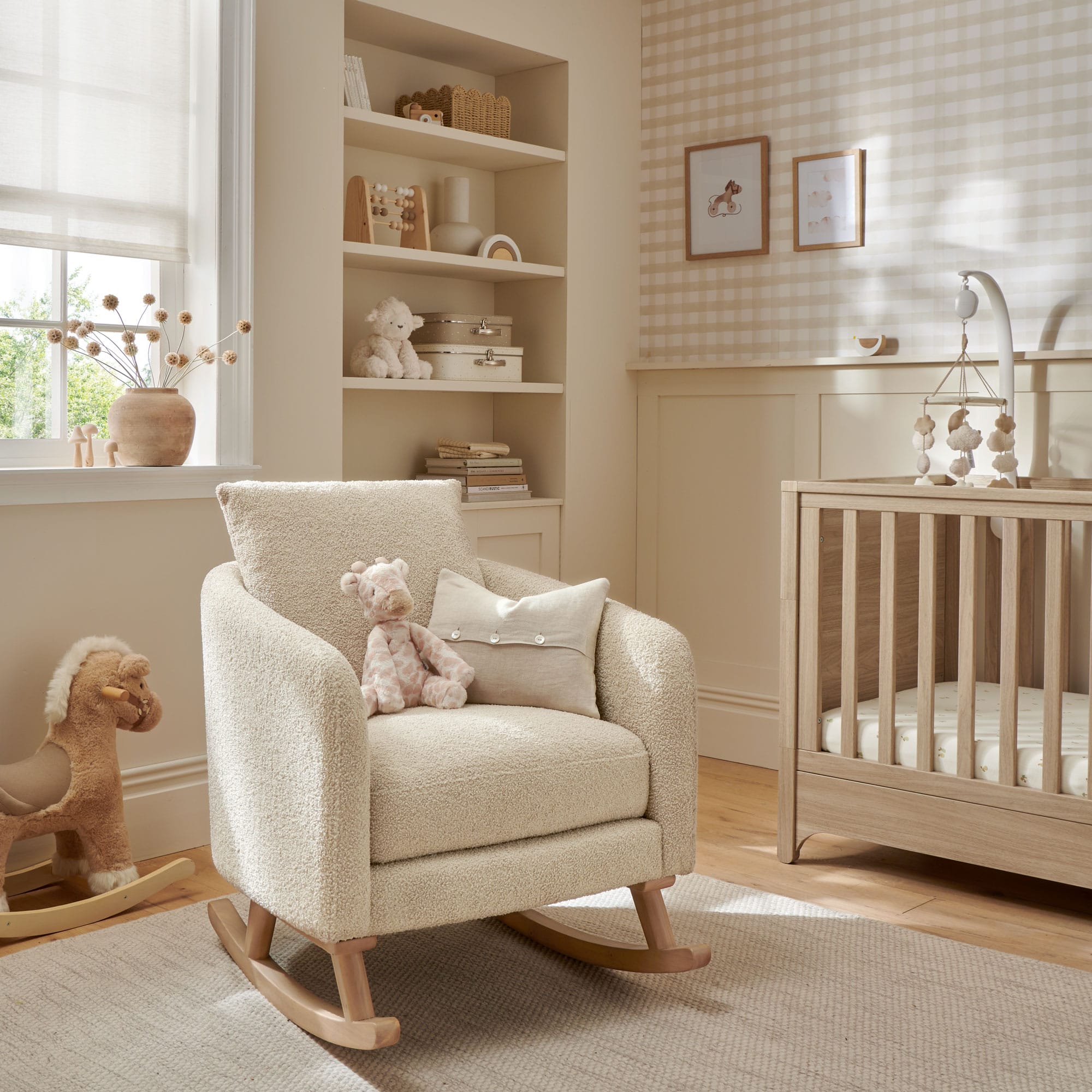 Mamas & Papas nursing chairs Mamas & Papas Alma Nursing Chair - Off White Boucle Weave CHAL8BW00