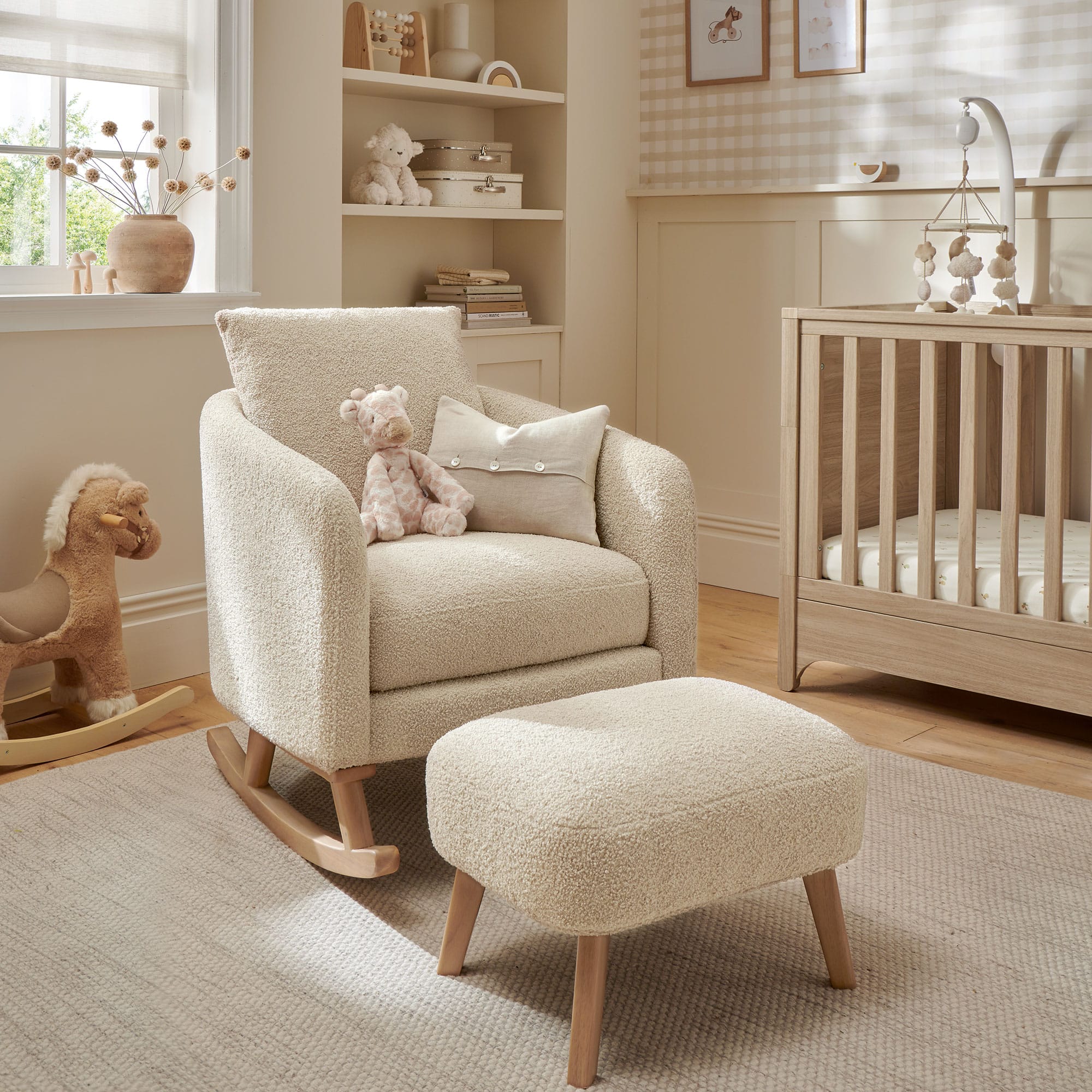 Mamas & Papas nursing chairs Mamas & Papas Alma Nursing Chair - Off White Boucle Weave SEAM8BW00