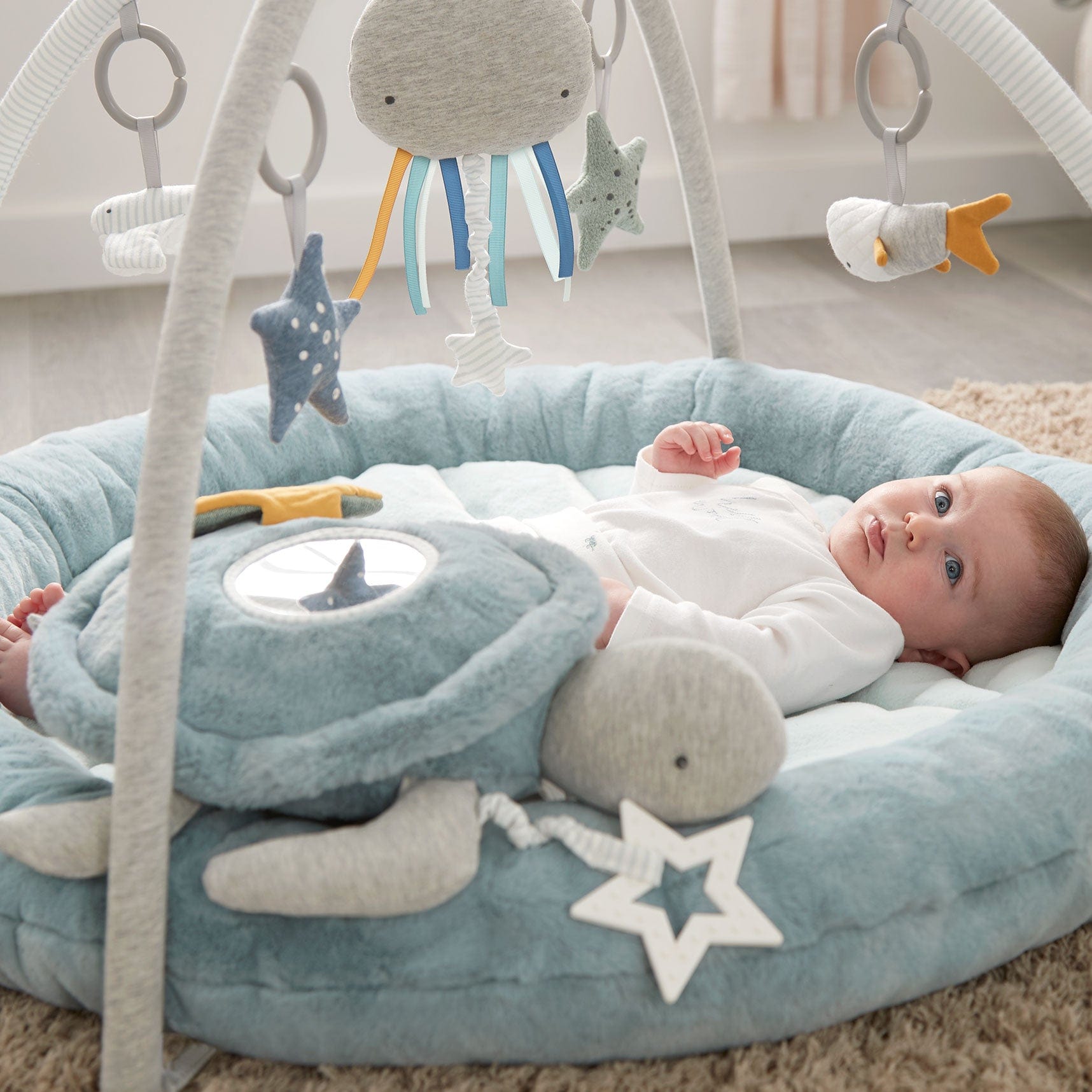 Mamas Papas Welcome to the World Blue Playmat Babys Mart