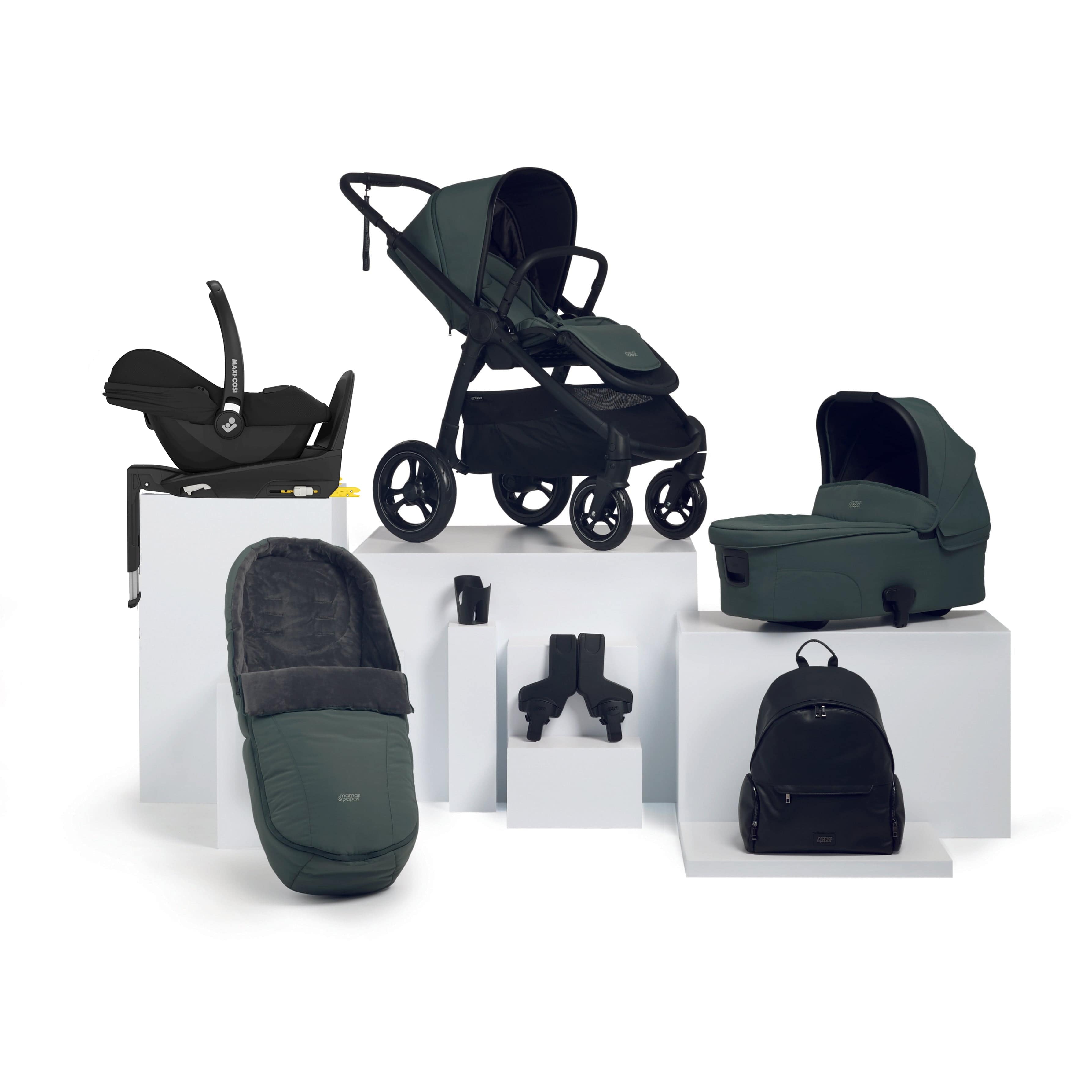 Mamas & Papas travel systems Mamas & Papas Ocarro 8 Piece Maxi-Cosi Travel System in Oasis 14890-OAS