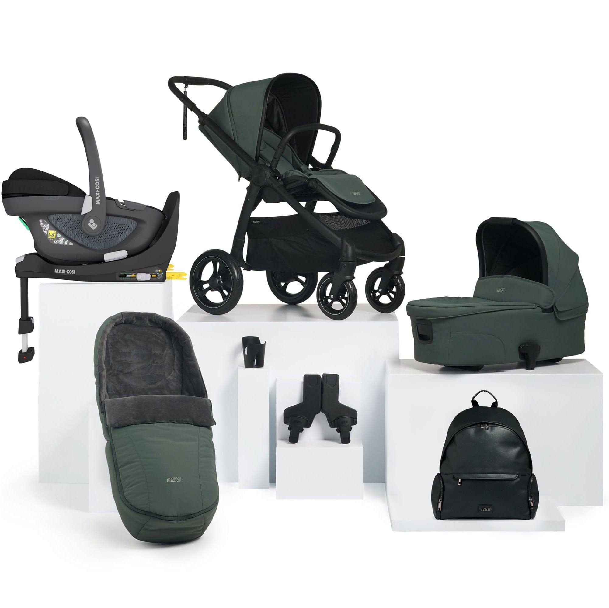 Mamas & Papas travel systems Mamas & Papas Ocarro 8 Piece Maxi-Cosi Travel System in Oasis 14891-OAS