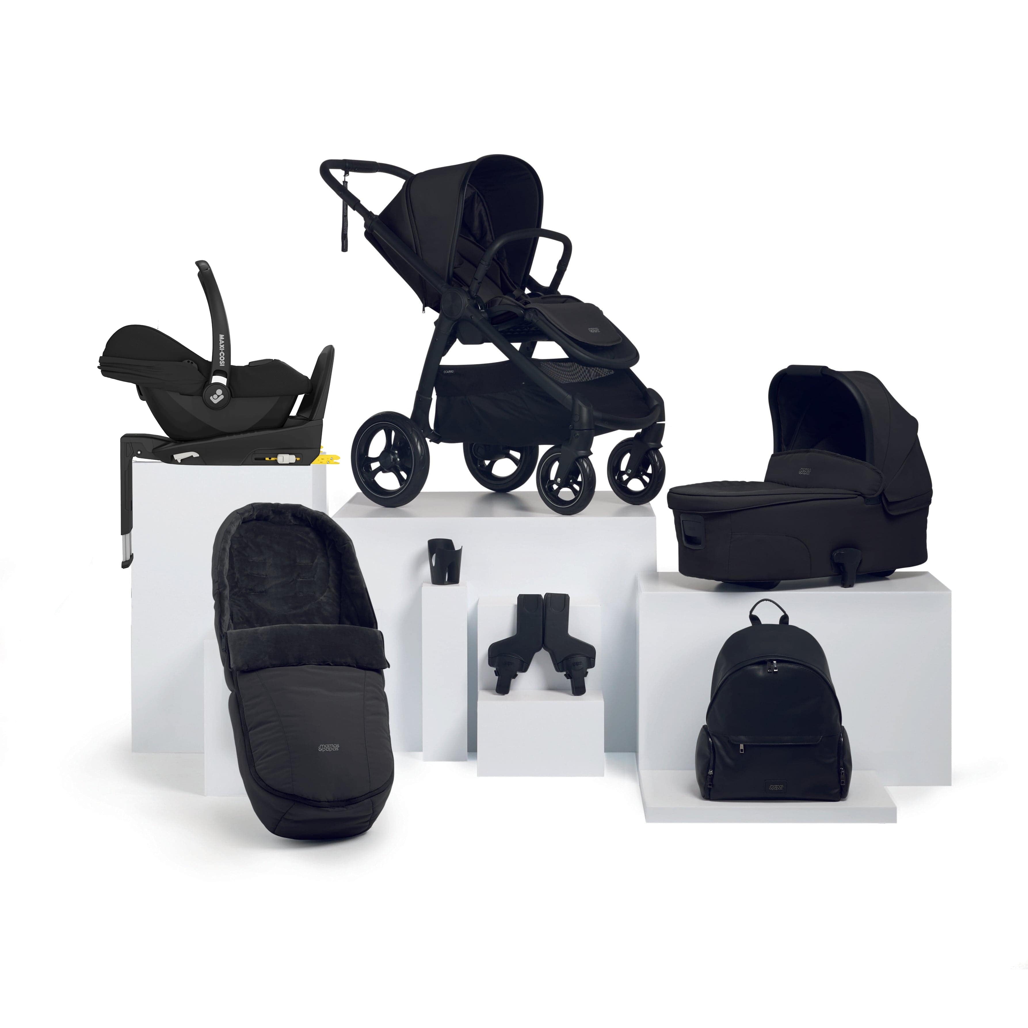 Mamas & Papas travel systems Mamas & Papas Ocarro 8 Piece Maxi-Cosi Travel System in Jet 14910-JET