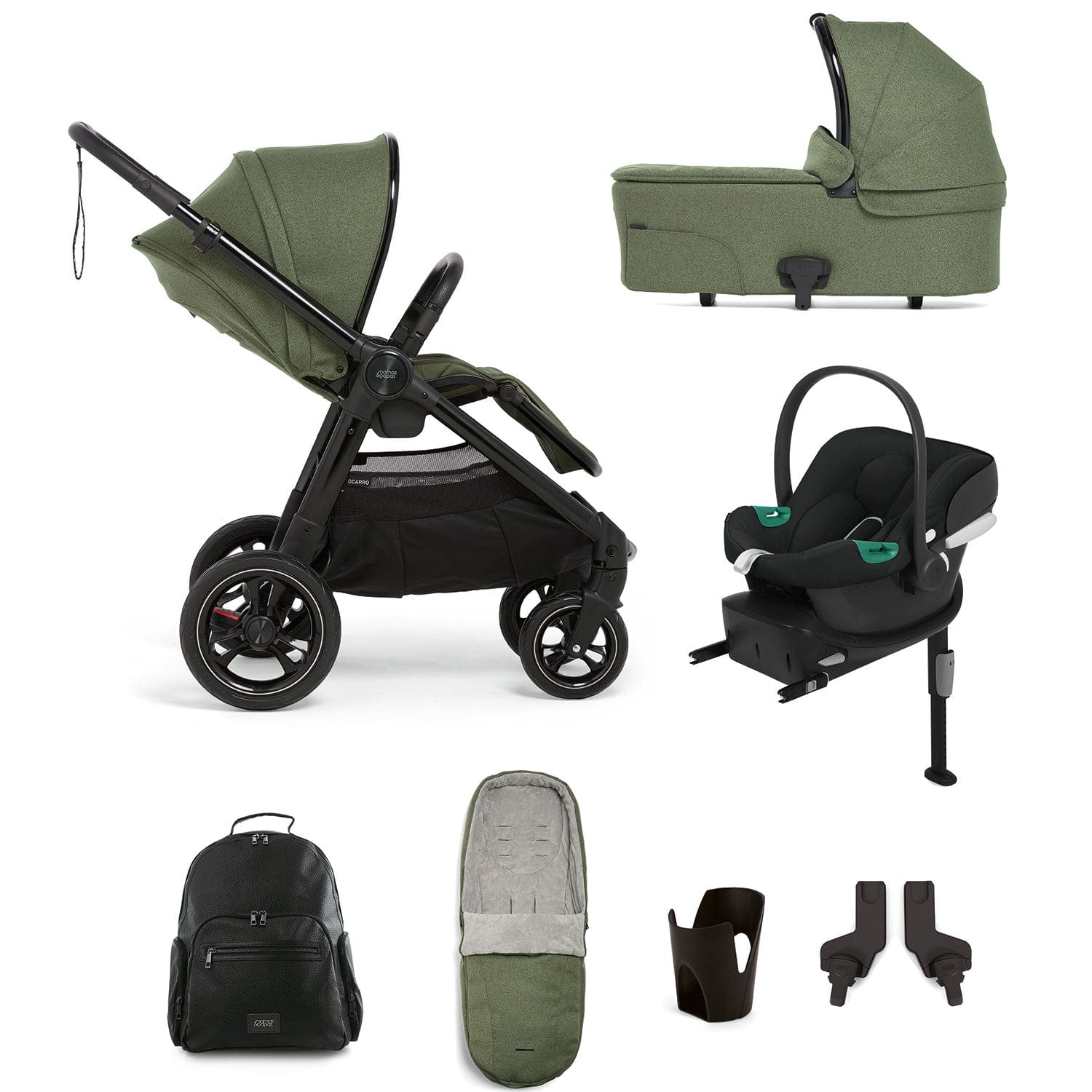 Mamas & Papas travel systems Mamas & Papas Ocarro Complete Cabriofix Bundle - Juniper 61921JN00-1