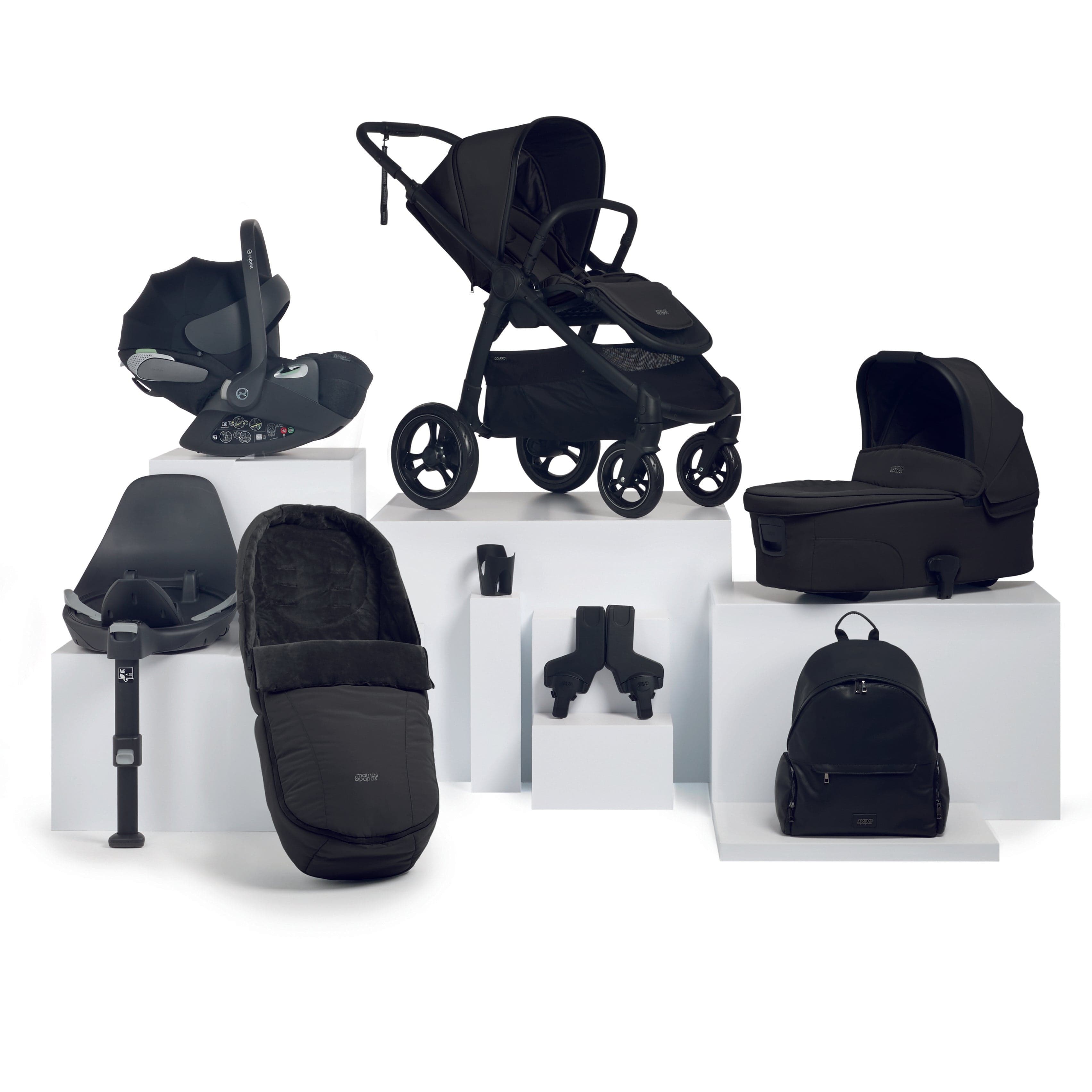 Mamas & Papas travel systems Mamas & Papas Ocarro 8 Piece Cybex Travel System in Jet 61931JT00