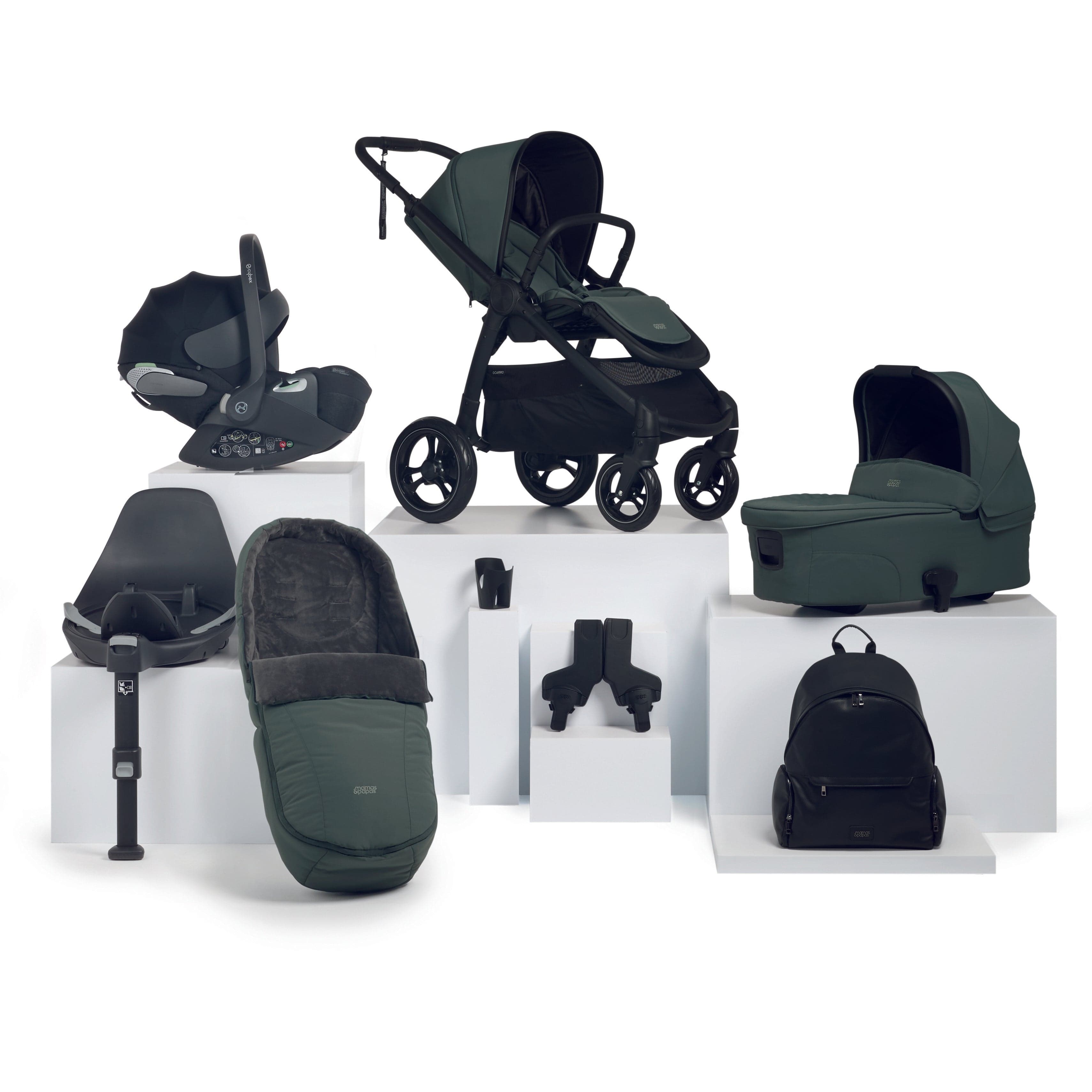 Mamas & Papas travel systems Mamas & Papas Ocarro 8 Piece Cybex Travel System in Oasis 61931SS00