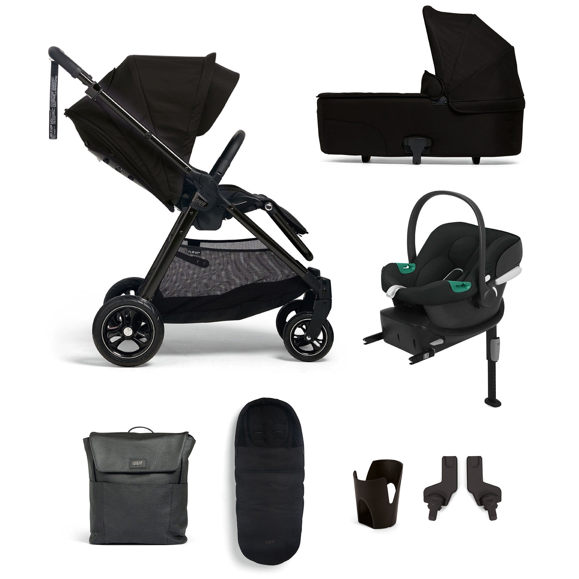 Mamas & Papas Travel Systems Mamas & Papas Flip XT³ 8 Piece Essentials Bundle with Car Seat - Ink 61941NK00