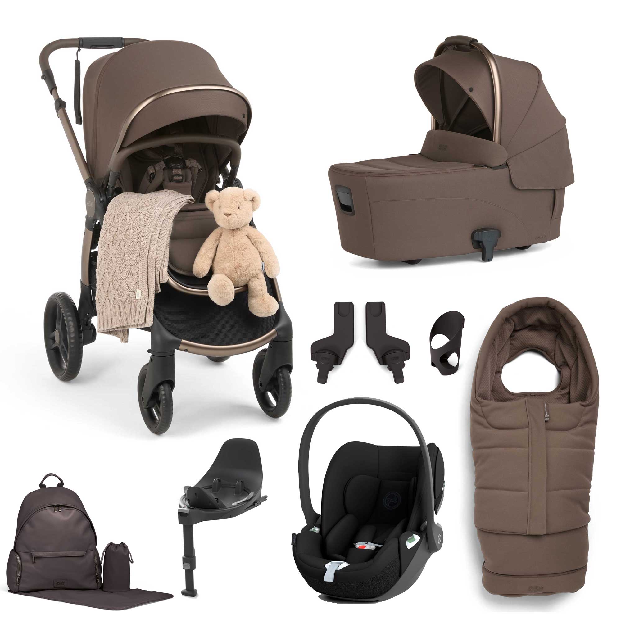 Mamas & Papas travel systems Mamas & Papas Ocarro 2 Complete 10 Piece Cybex Bundle in Crema