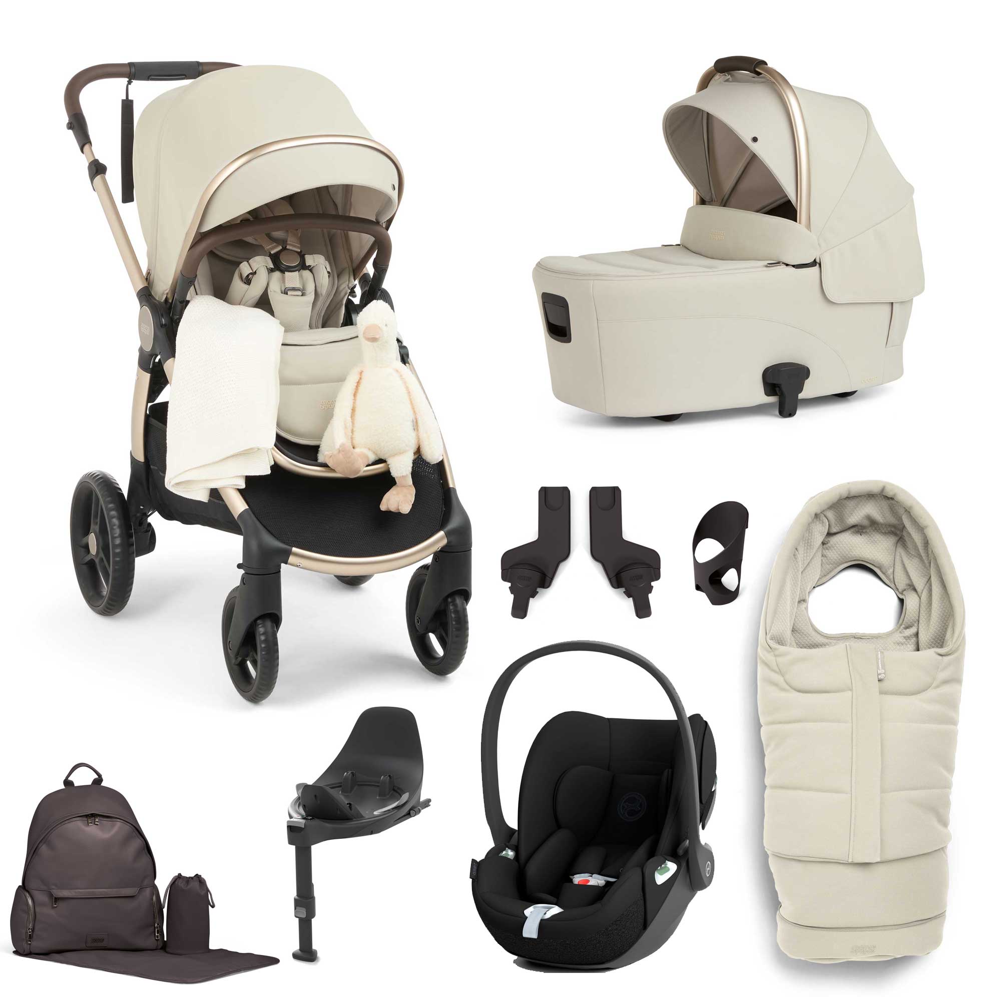 Mamas & Papas travel systems Mamas & Papas Ocarro 2 Complete 10 Piece Cybex Bundle in Shell 6709S4301