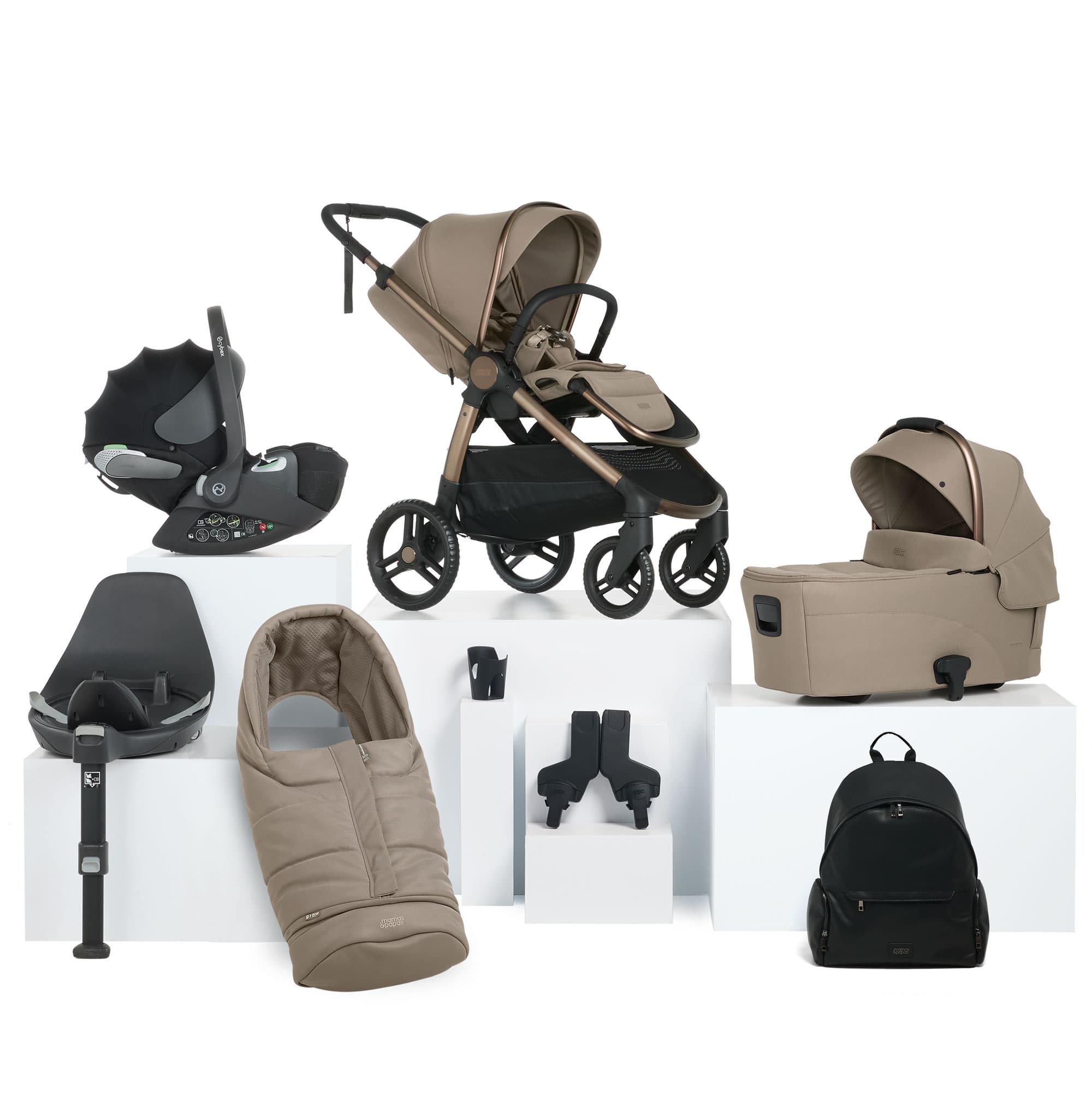 Mamas & Papas travel systems Mamas & Papas Ocarro 2 Complete 8 Piece Cloud T Bundle in Oatmeal 6709TZ605