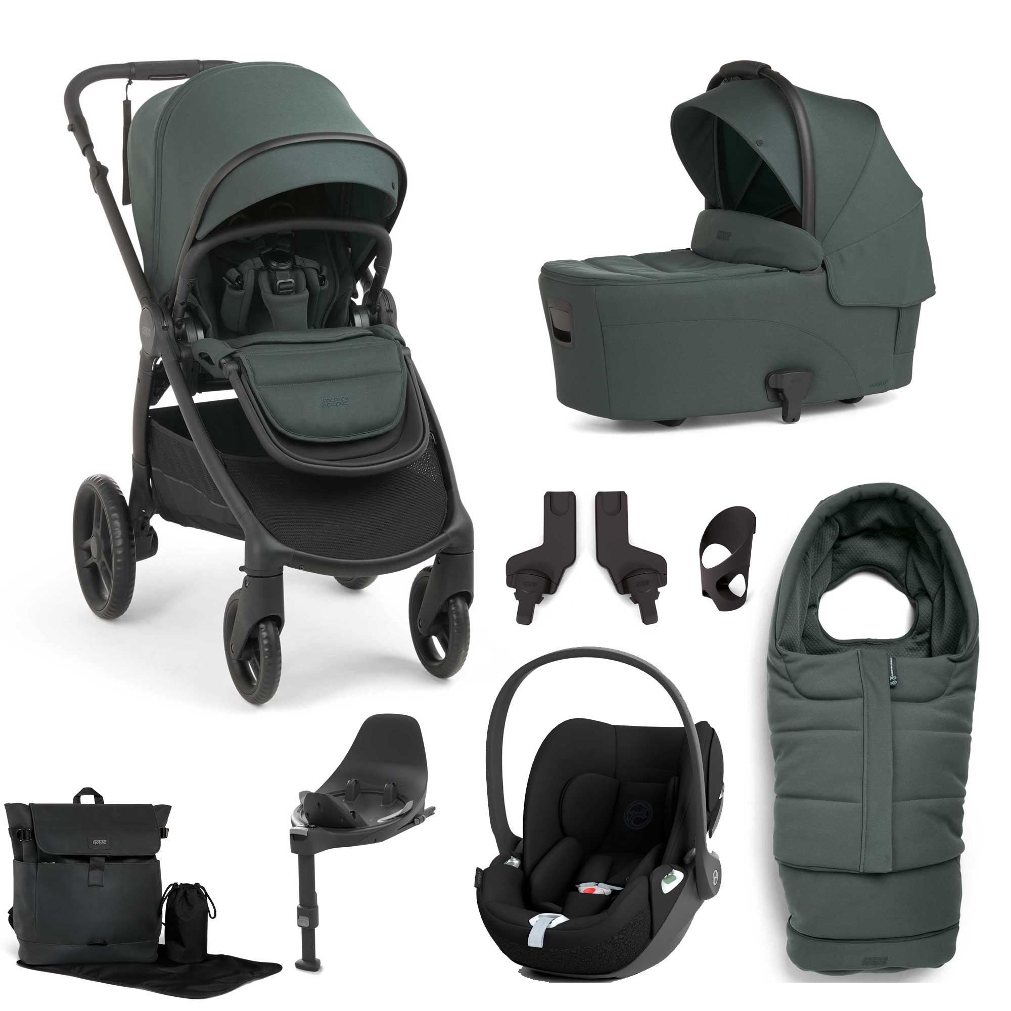 Mamas & Papas travel systems Mamas & Papas Ocarro 2 Complete 8 Piece Cybex Bundle in Teal