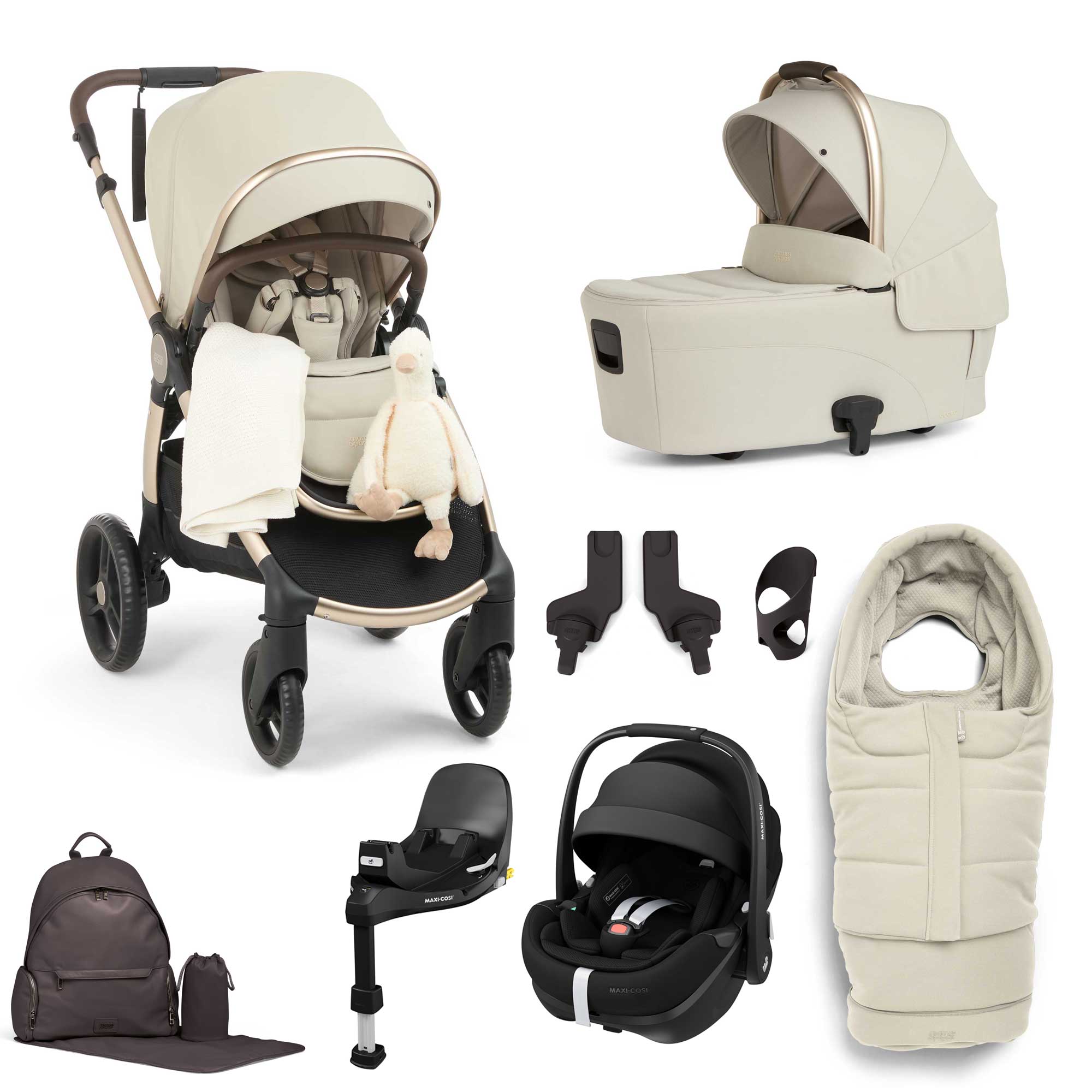Mamas & Papas travel systems Mamas & Papas Ocarro 2 Complete 8 Piece Maxi-Cosi Bundle in Shell