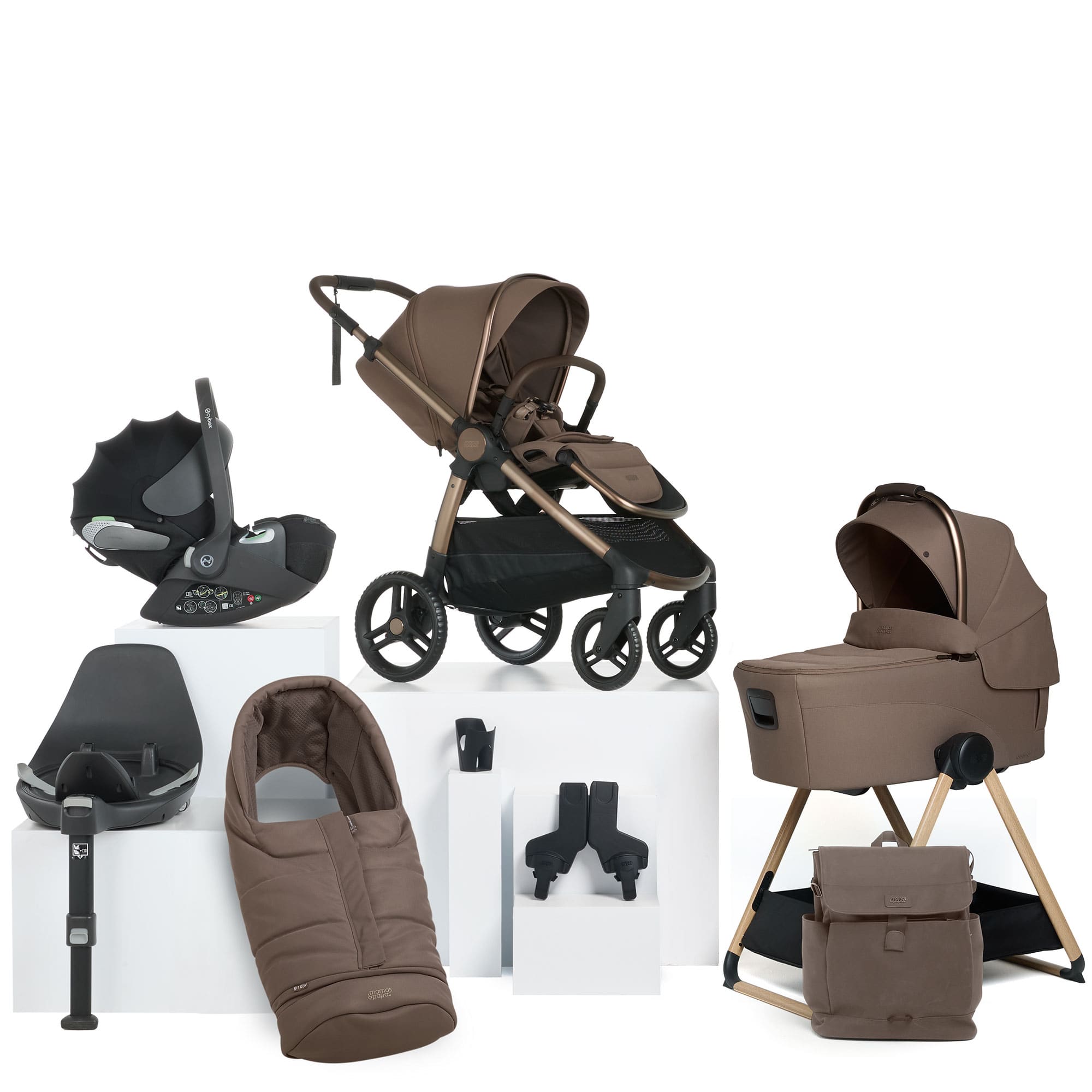 Mamas & Papas travel systems Mamas & Papas Ocarro 2 Complete 9 Piece Cloud T Bundle in Crema 67092CR04