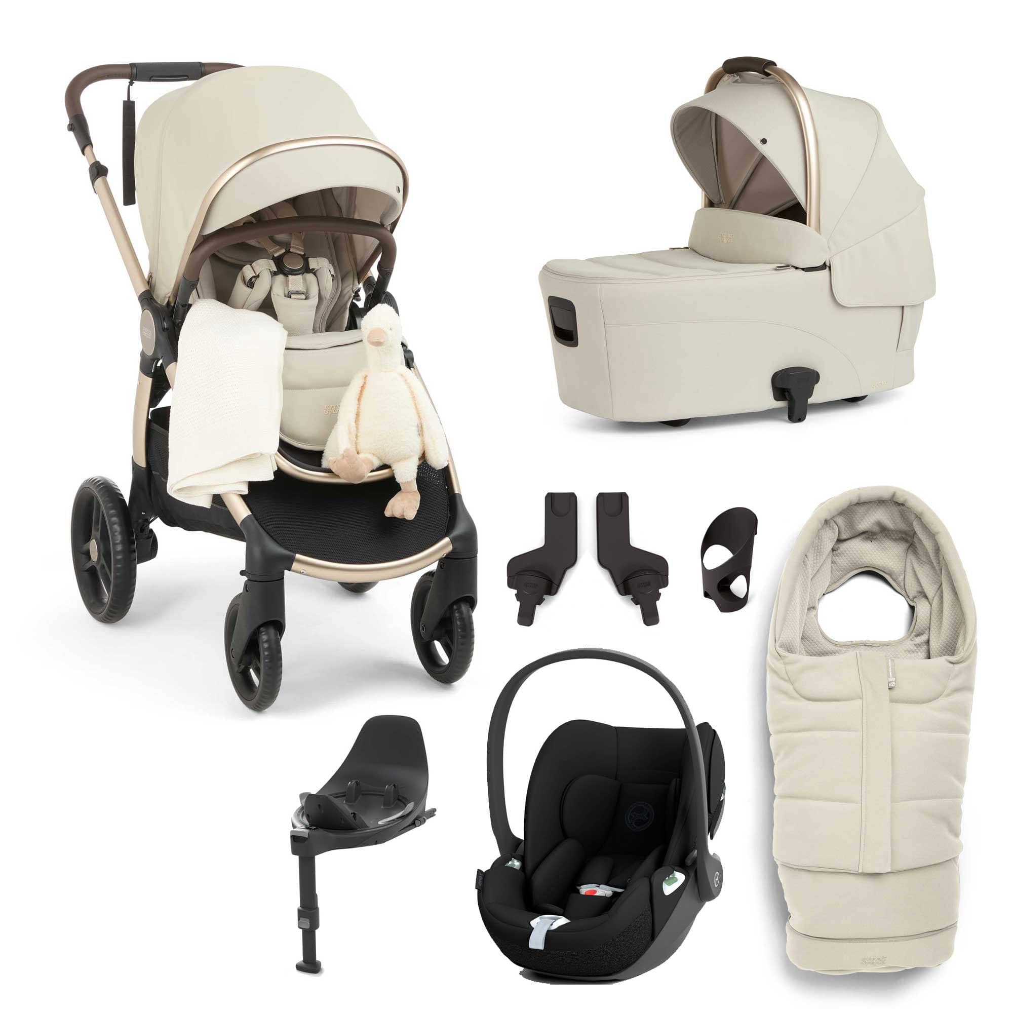 Mamas & Papas travel systems Mamas & Papas Ocarro 2 Complete 9 Piece Cloud T Bundle in Shell 6709S4308