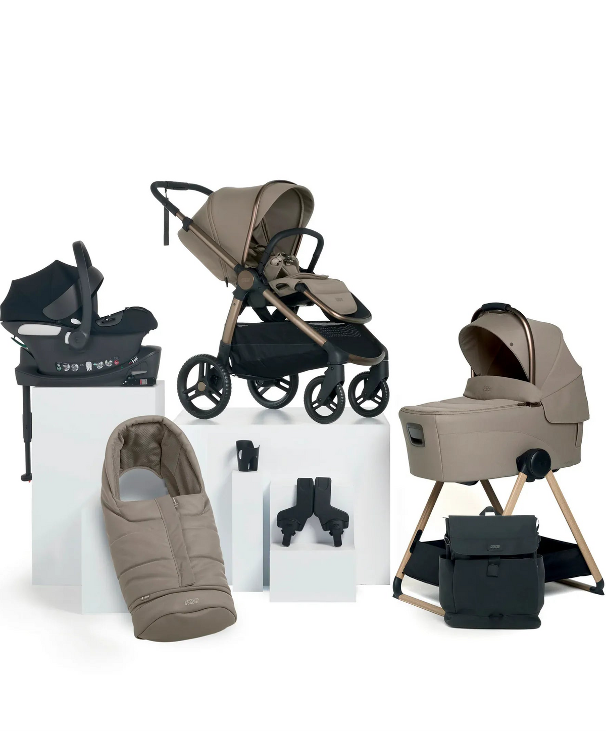 Mamas & Papas travel systems Mamas & Papas Ocarro 2 Complete 9 Piece Cybex Bundle in Oatmeal 6709TZ604