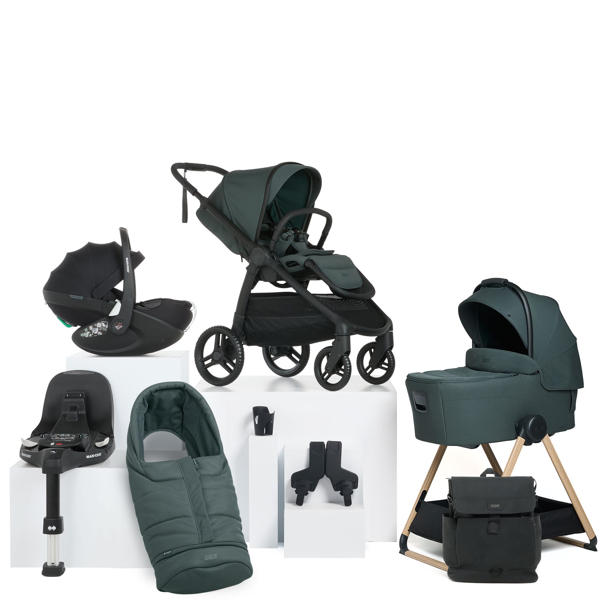 Mamas & Papas travel systems Mamas & Papas Ocarro 2 Complete 9 Piece Pebble 360 Pro 2 Bundle in Teal 67091TL01-5