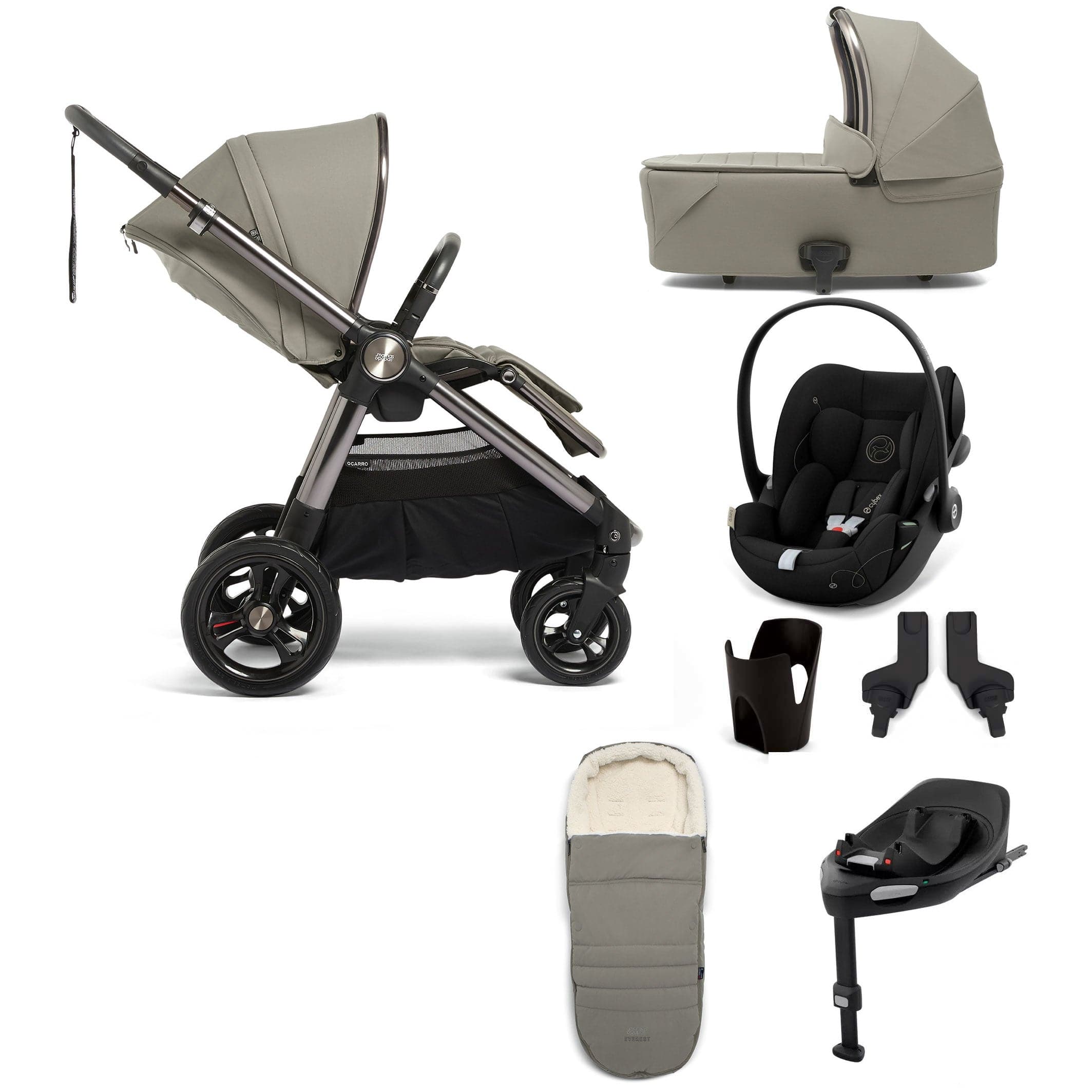 Mamas & Papas travel systems Mamas & Papas Ocarro 6/7-Piece Complete Cloud G Kit - Everest 18681-EVE-4