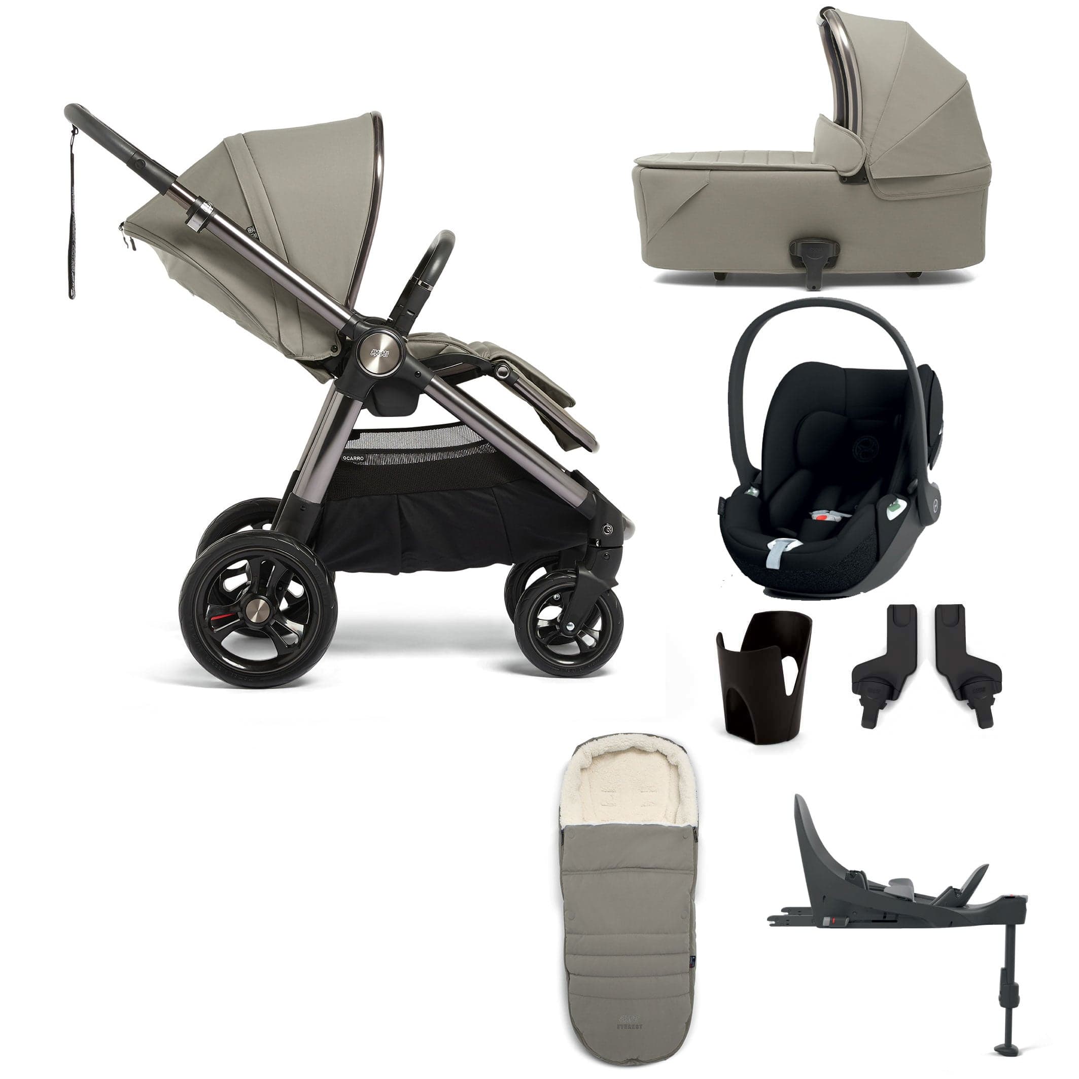 Mamas & Papas travel systems Mamas & Papas Ocarro 6/7-Piece Complete Cloud T Kit - Everest 6193L9107
