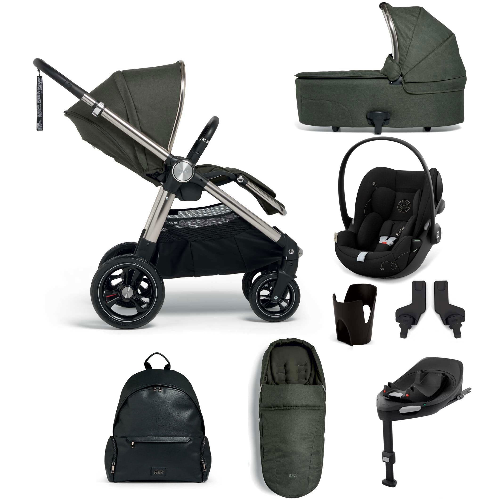 Mamas & Papas travel systems Mamas & Papas Ocarro 7/8 Piece Cloud G Travel System - Hunter Green 16208-CLOUDG