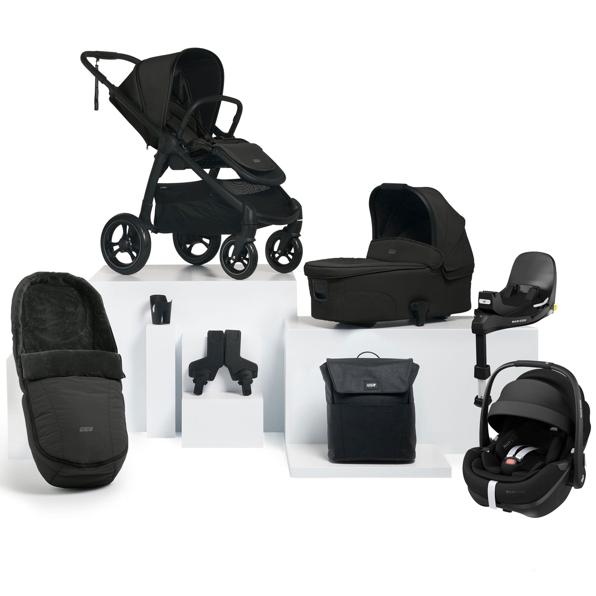 Mamas & Papas travel systems Mamas & Papas Ocarro 8 Piece Maxi-Cosi Travel System in Jet 19583-JET