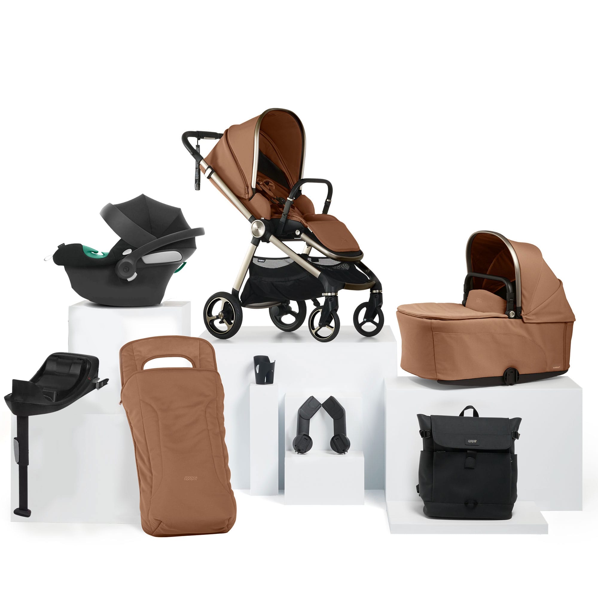 Mamas & Papas travel systems Mamas & Papas Vardo Complete Cybex Bundle - Nutmeg 52421NM01-00