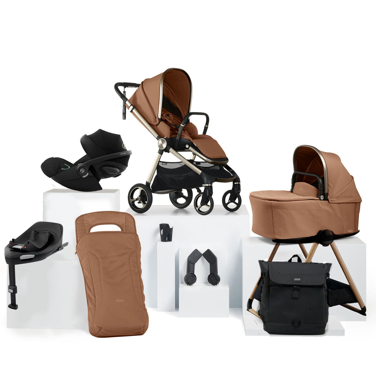 Mamas & Papas travel systems Mamas & Papas Vardo Complete Cybex Bundle - Nutmeg 52421NM01-01