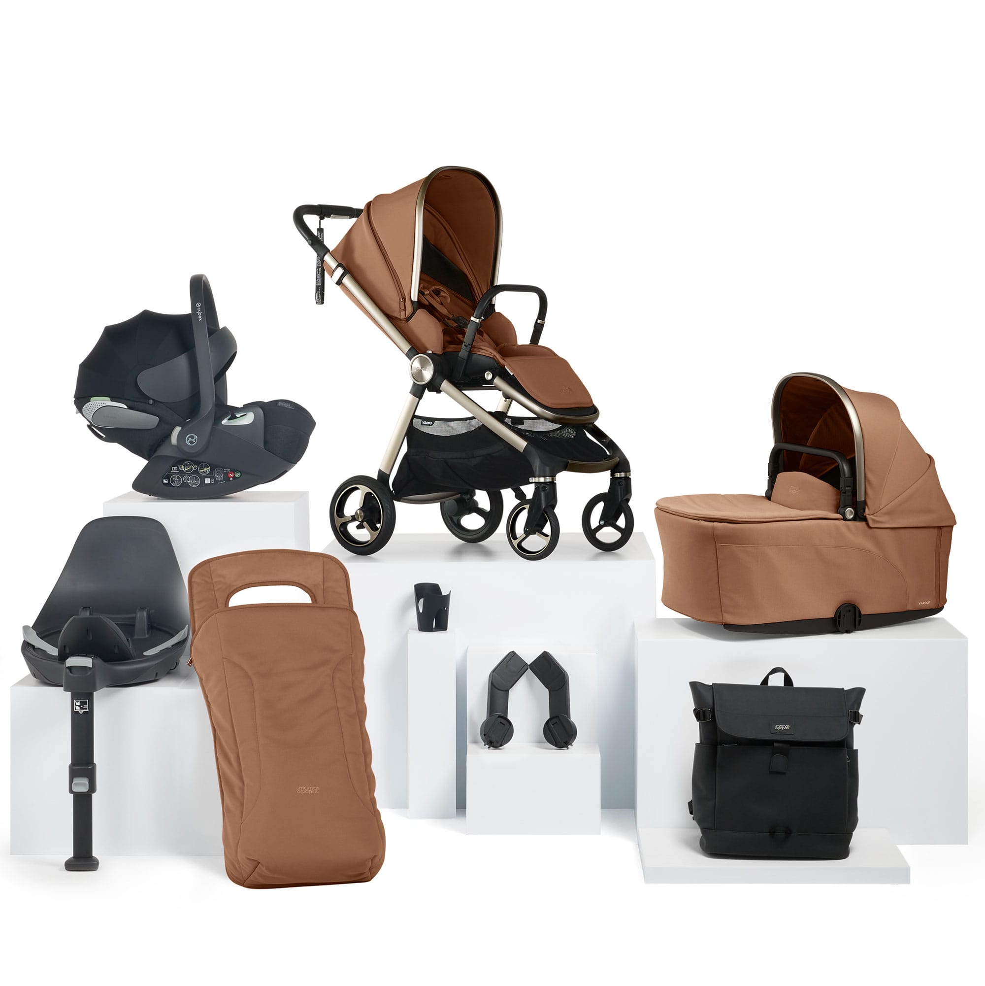 Mamas & Papas travel systems Mamas & Papas Vardo Complete Cybex Bundle - Nutmeg 52421NM01