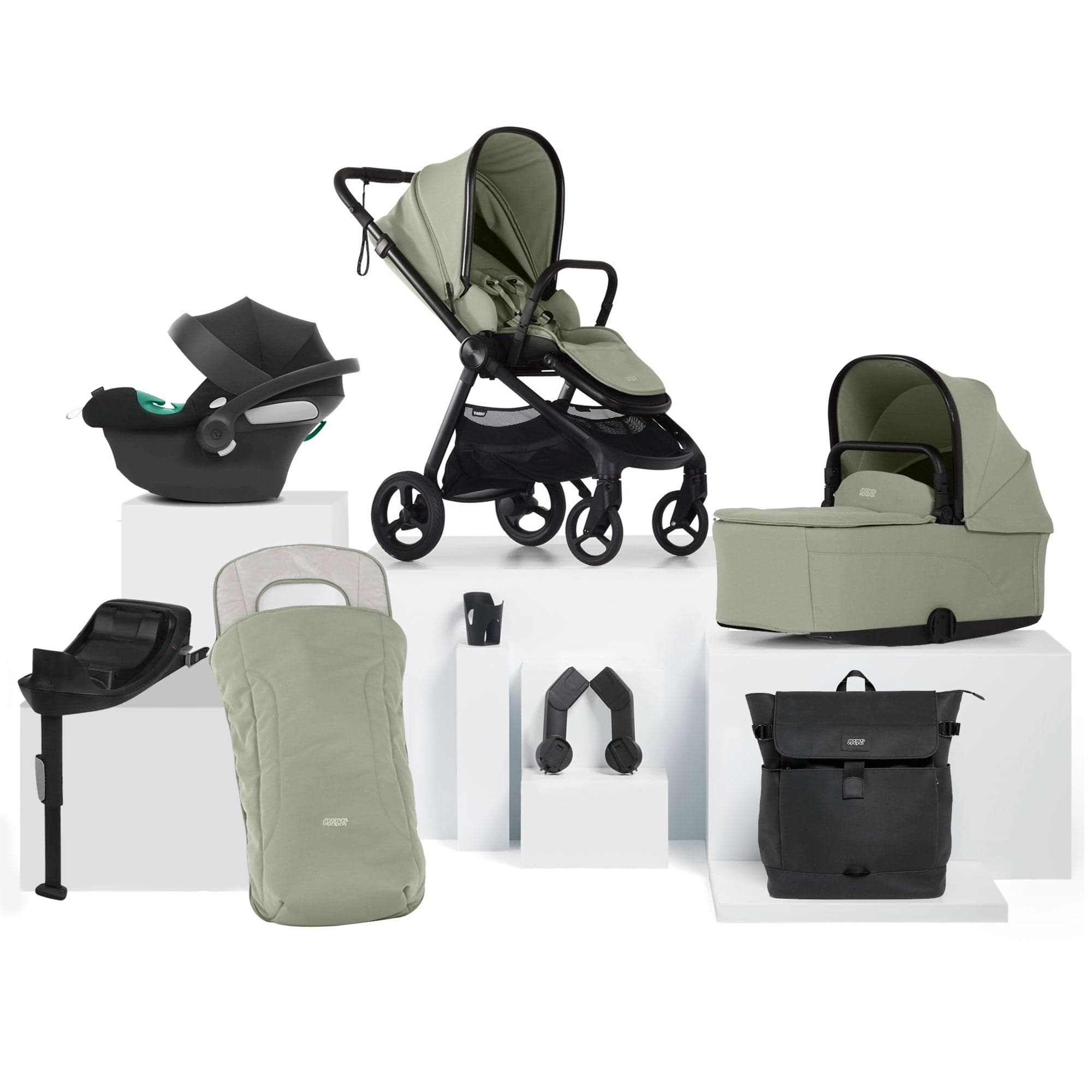 Mamas & Papas travel systems Mamas & Papas Vardo Complete Cybex Bundle - Sage