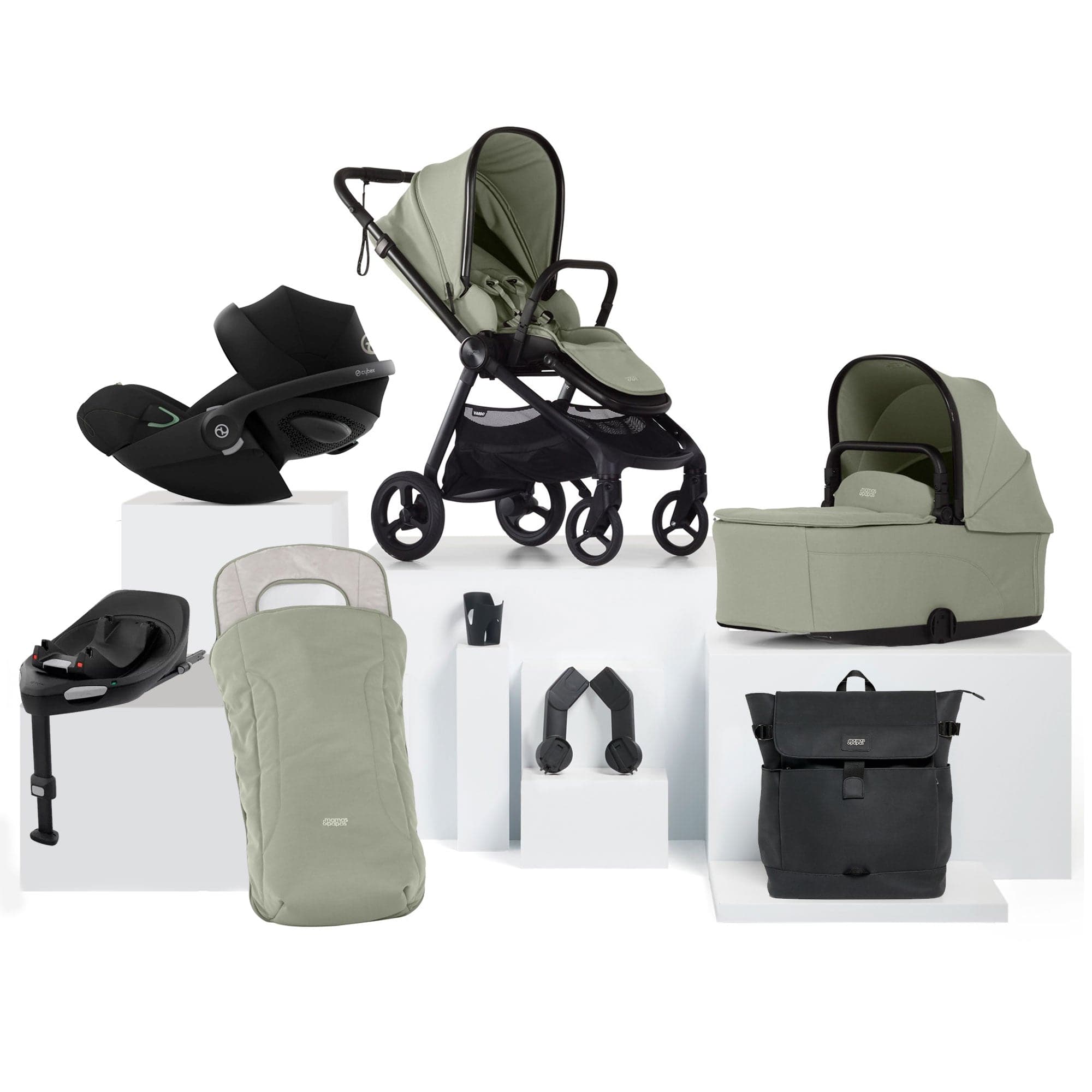 Mamas & Papas travel systems Mamas & Papas Vardo Complete Cybex Bundle - Sage