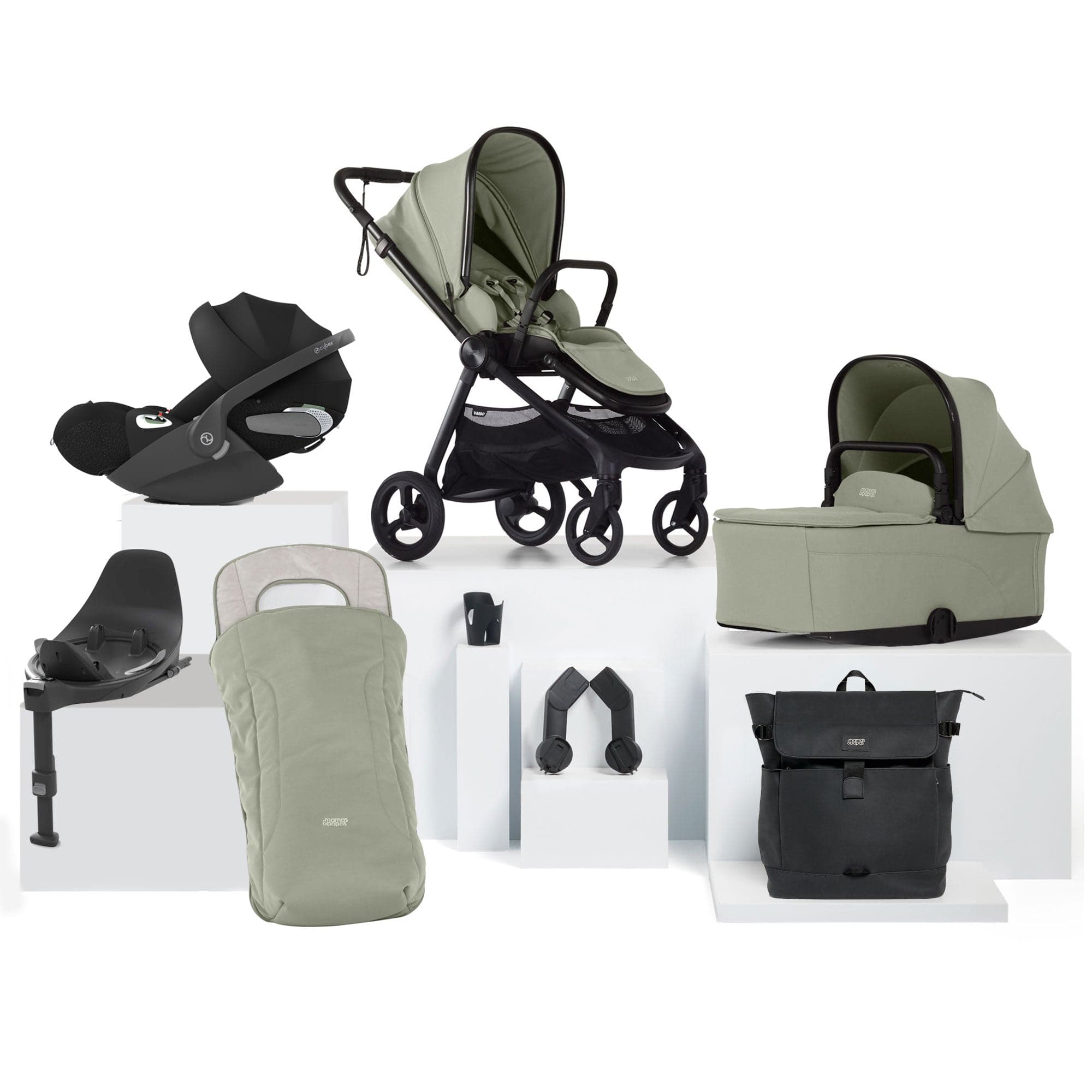 Mamas & Papas travel systems Mamas & Papas Vardo Complete Cybex Bundle - Sage