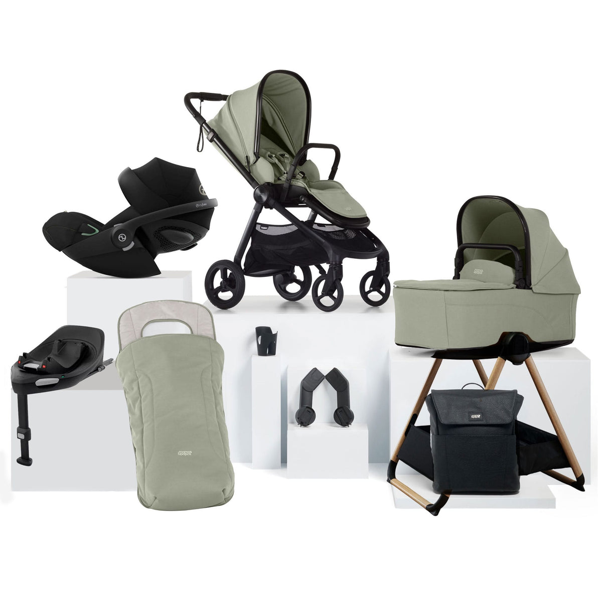Mamas & Papas travel systems Mamas & Papas Vardo Complete Cybex Bundle - Sage 17416-VAR-CYB-G