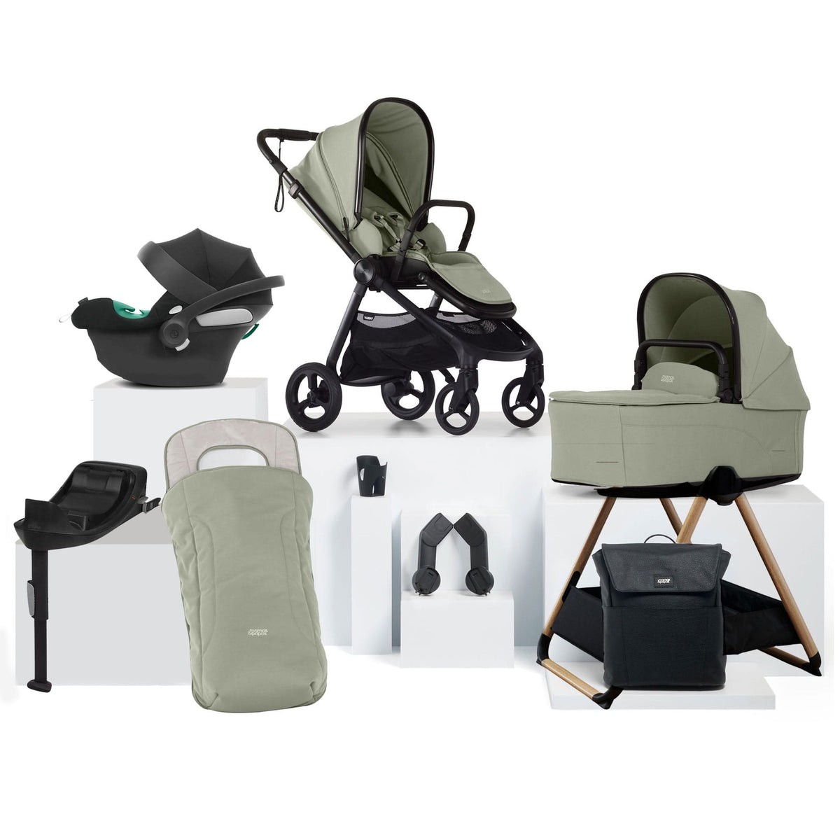 Mamas & Papas travel systems Mamas & Papas Vardo Complete Cybex Bundle - Sage 52391SG00