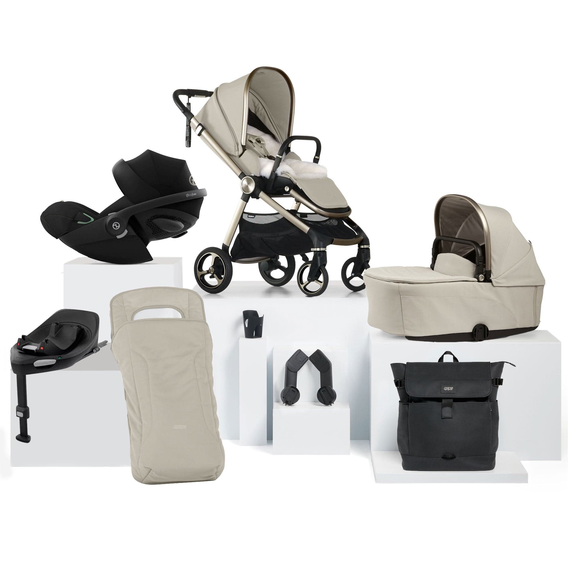Mamas & Papas travel systems Mamas & Papas Vardo Complete Cybex Bundle - Shell 17415-VAR-CYB-G