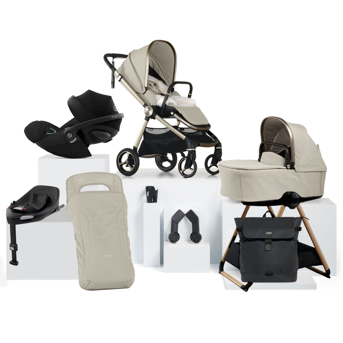 Mamas & Papas travel systems Mamas & Papas Vardo Complete Cybex Bundle - Shell 17415-VAR-CYB-G