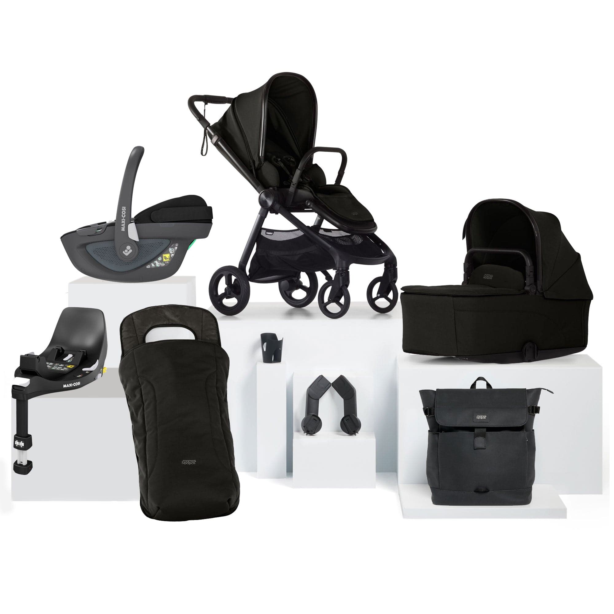 Mamas & Papas travel systems Mamas & Papas Vardo Complete Maxi-Cosi Bundle - Noir 17422-VAR-MAX-P360