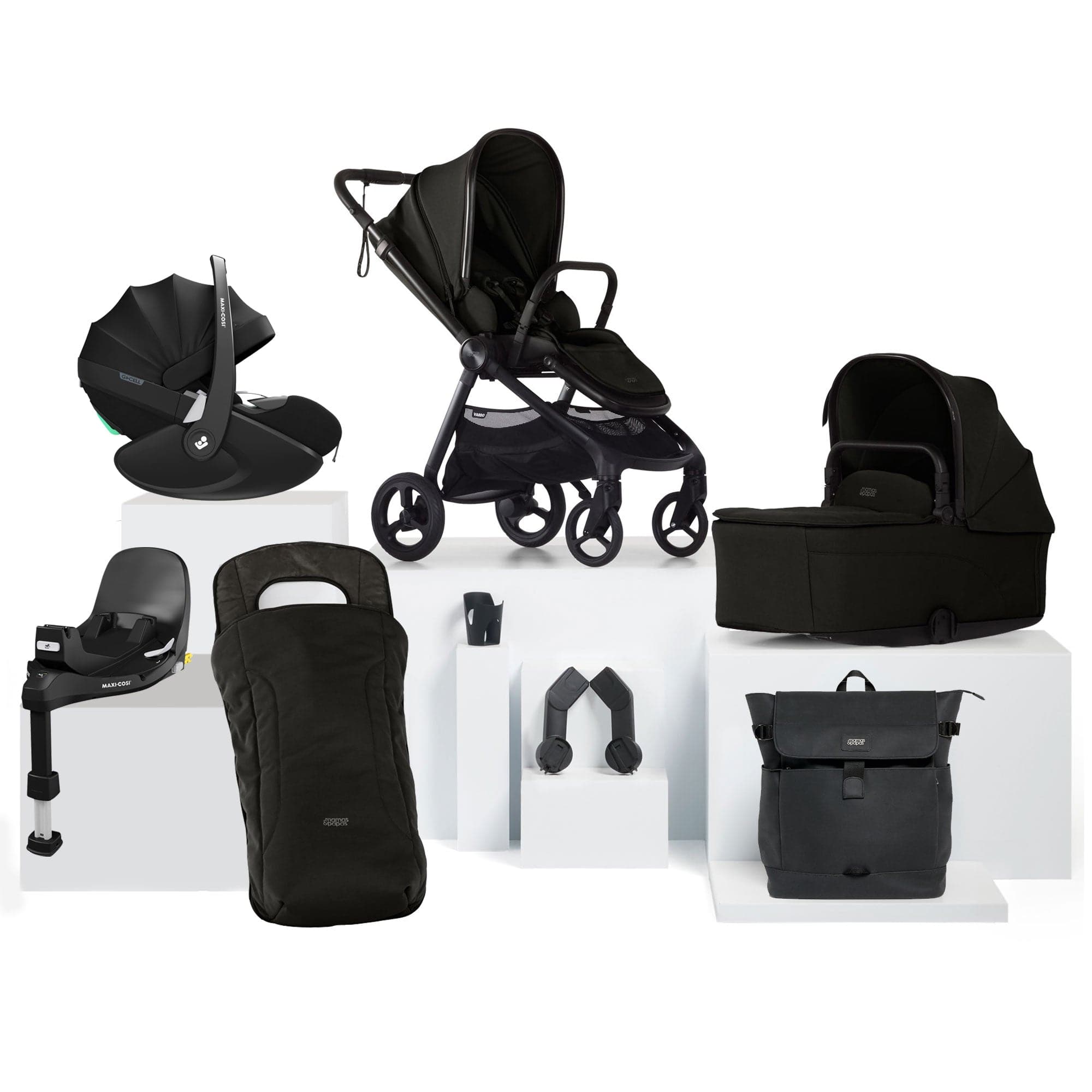 Mamas & Papas travel systems Mamas & Papas Vardo Complete Maxi-Cosi Bundle - Noir 17426-VAR-MAX-PV2