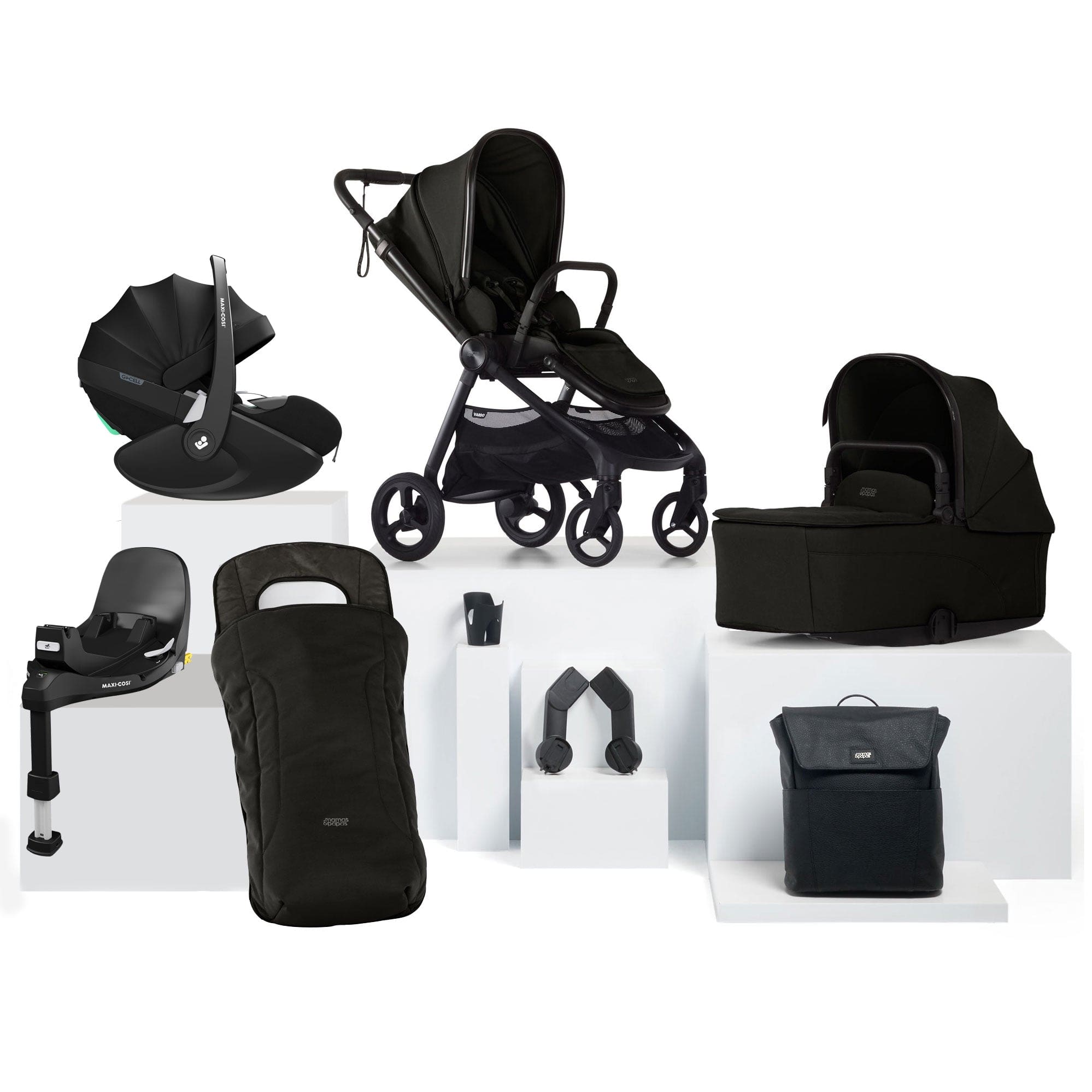 Mamas & Papas travel systems Mamas & Papas Vardo Complete Maxi-Cosi Bundle - Noir 17426-VAR-MAX-PV2