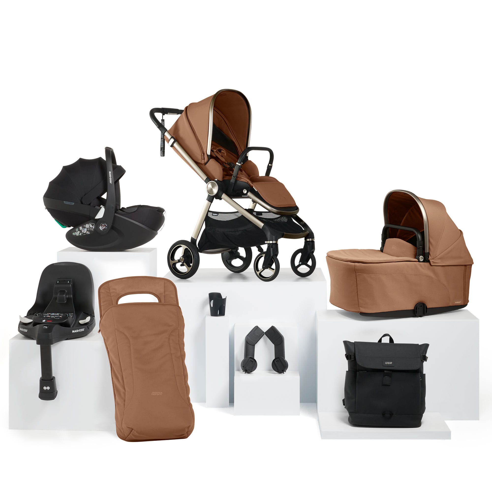 Mamas & Papas travel systems Mamas & Papas Vardo Complete Maxi-Cosi Bundle - Nutmeg 52421NM01-04