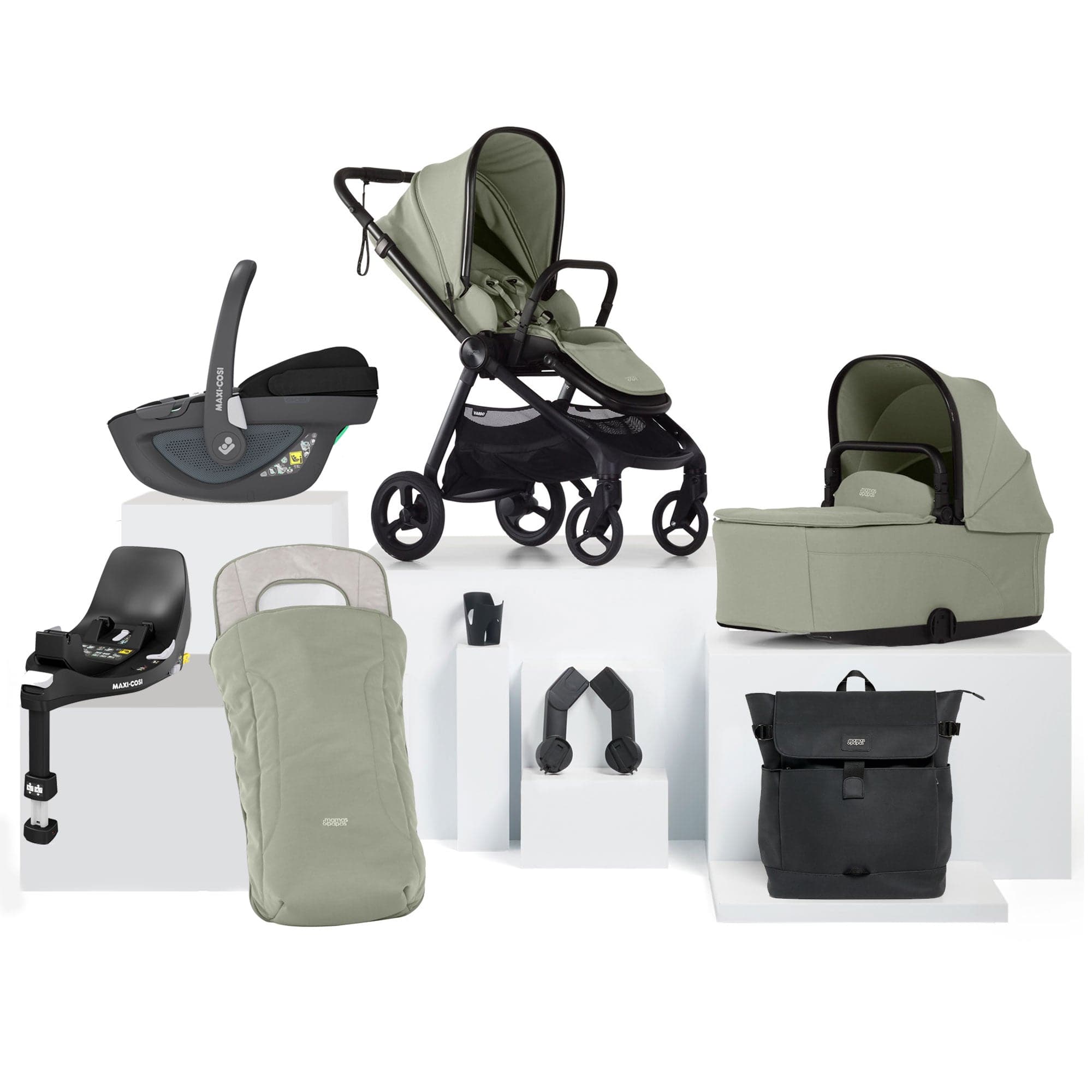 Mamas & Papas travel systems Mamas & Papas Vardo Complete Maxi-Cosi Bundle - Sage