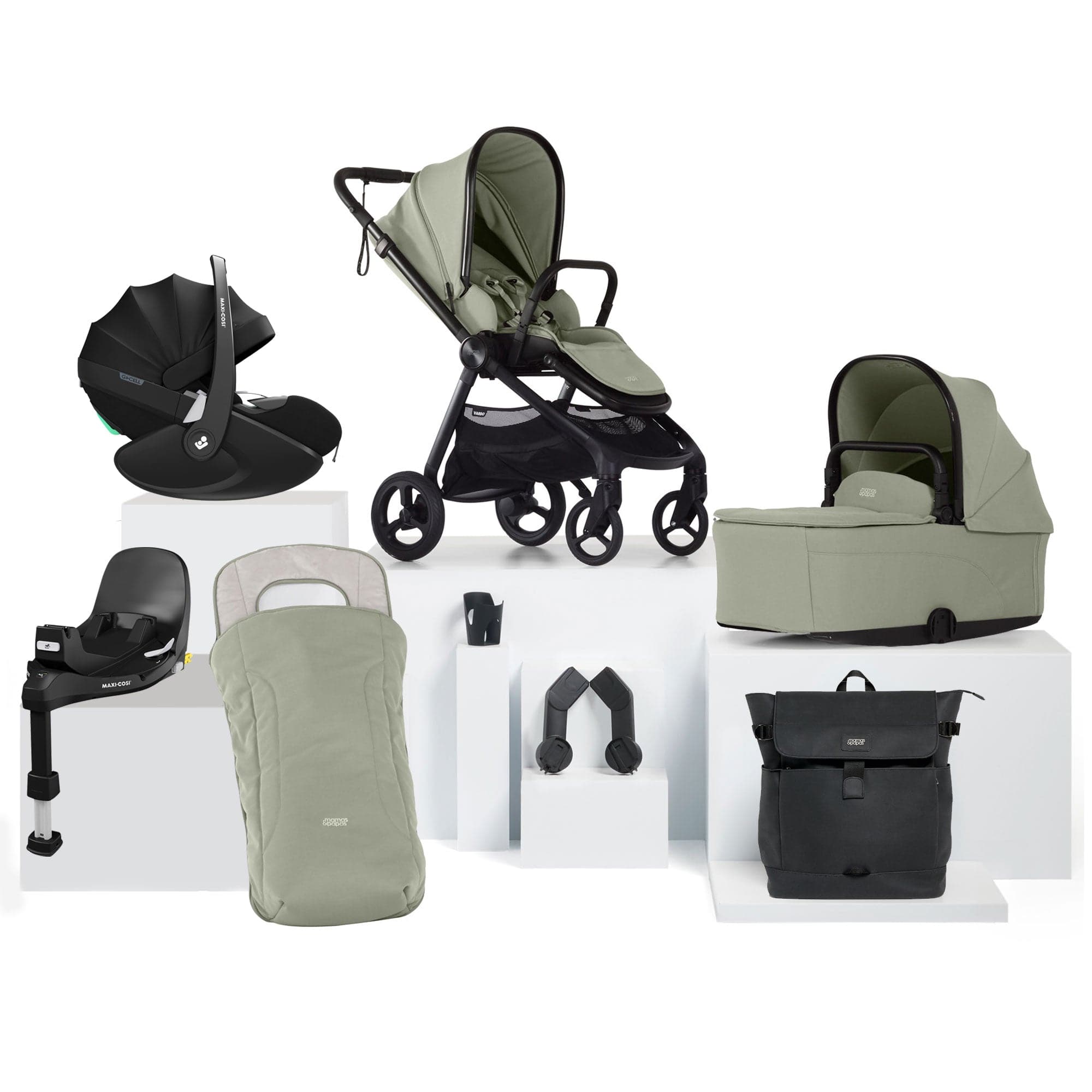 Mamas & Papas travel systems Mamas & Papas Vardo Complete Maxi-Cosi Bundle - Sage