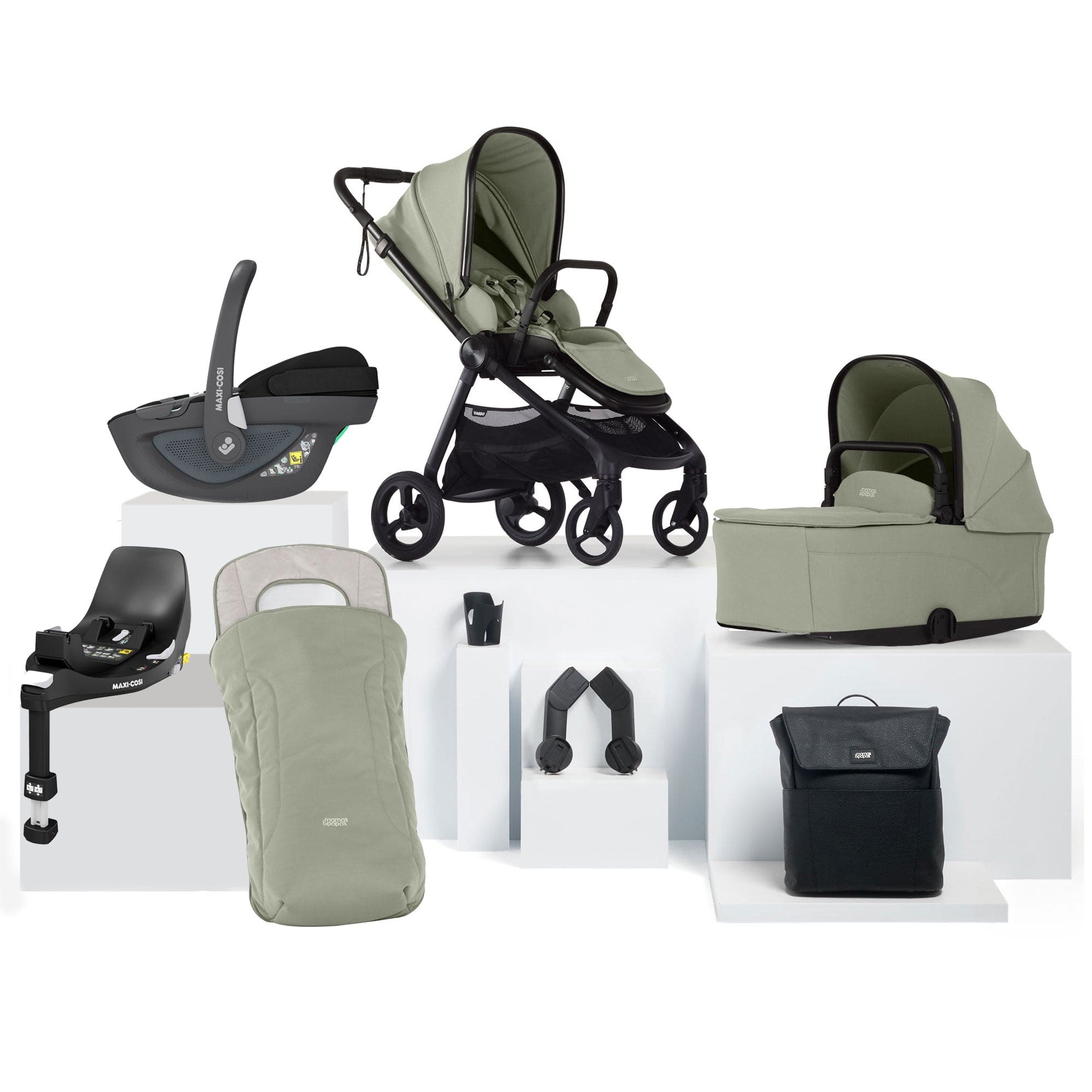 Mamas & Papas travel systems Mamas & Papas Vardo Complete Maxi-Cosi Bundle - Sage 17423-VAR-MAX-P360