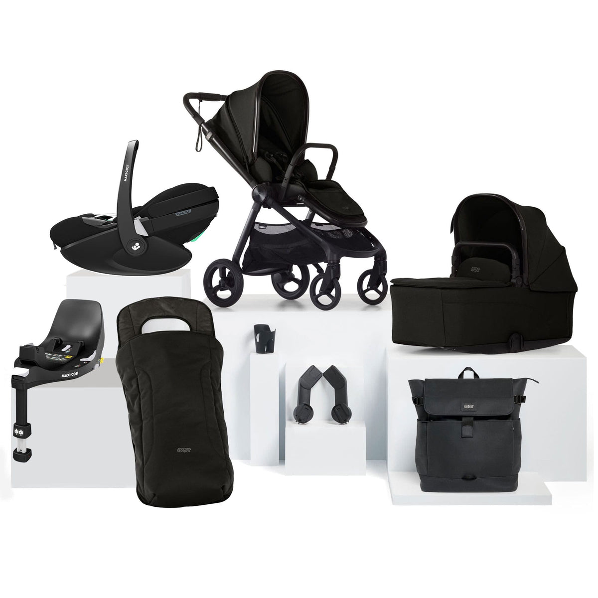 Mamas & Papas travel systems Mamas & Papas Vardo S Complete Maxi-Cosi Bundle - Noir 17426-VAR-MAX-PV2