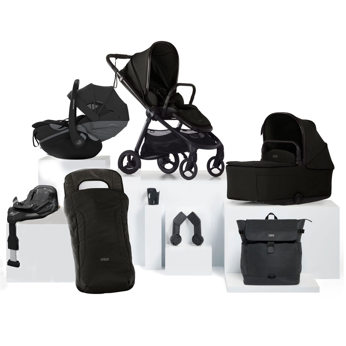Mamas & Papas travel systems Mamas & Papas Vardo S Complete Maxi-Cosi Bundle - Noir 23597-VAR-MAX-PBS