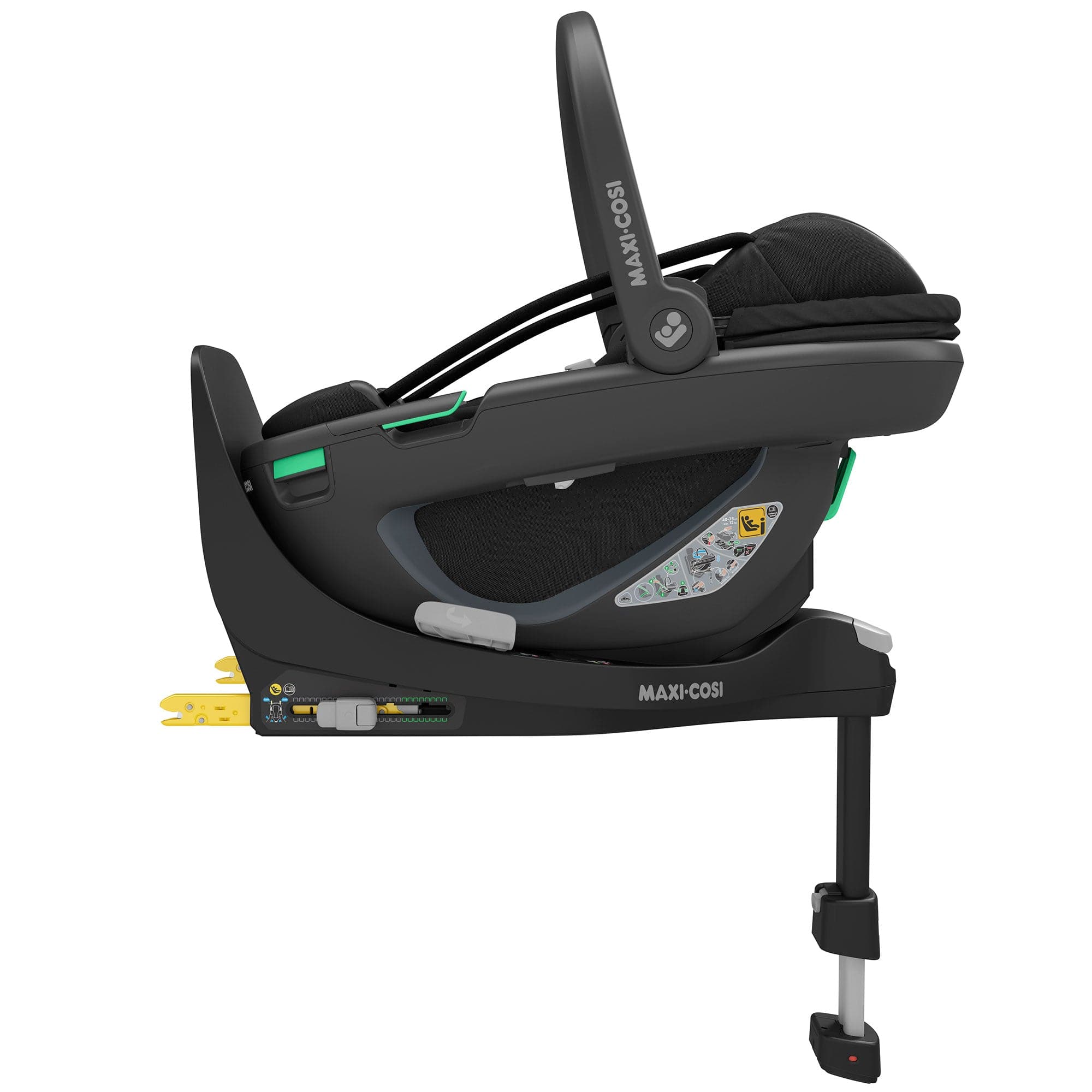 Maxi-Cosi baby car seats Maxi Cosi Coral 360 & Family Fix 360 Base Bundle Essential Black 10715-ESS-BLK